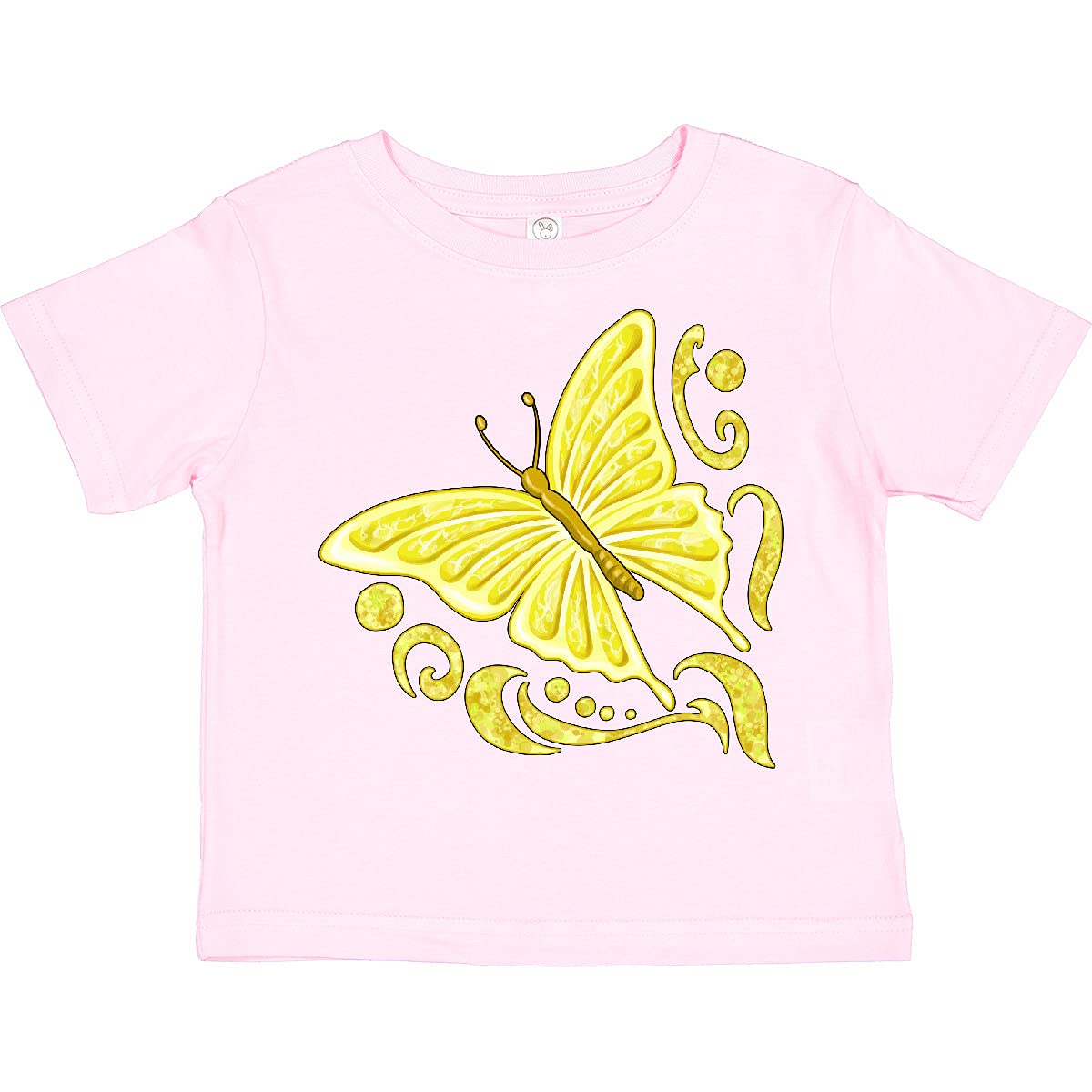 Inktastic Lemon Butterfly Toddler T-Shirt - Cute Summer Graphic Tee for Baby Girls & Boys | Soft Cotton Kids Shirt for Playdates, Birthday Parties & Outdoor Activities