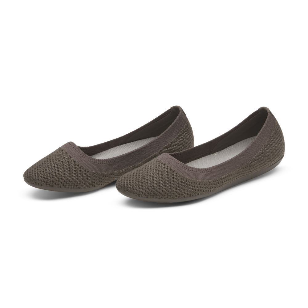 Women's Tree Breezer Shoes - Rustic Brown Leather Comfortable Slip-On Loafers for Casual Wear & Outdoor Walking