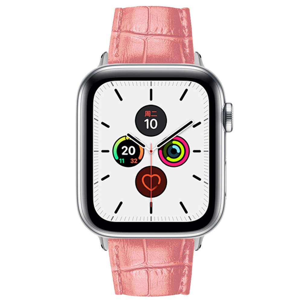 Premium Alligator Leather Apple Watch Band - Compatible with Series 10/9/8/7/6/5/4/3/Ultra 2/SE (38mm-49mm) - Luxury Replacement Strap for Men & Women - Perfect for Business, Formal Events & Everyday Wear