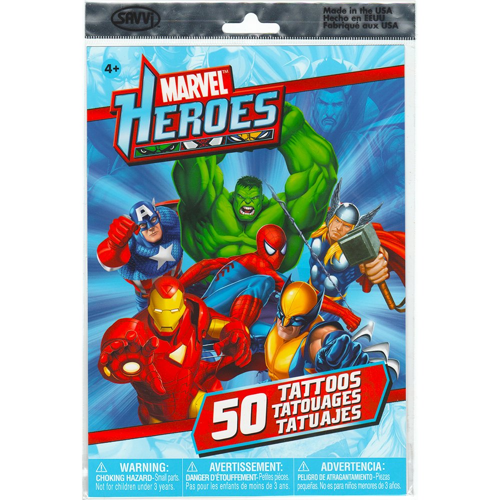 Marvel Superhero Temporary Tattoos - Avengers & Spider-Man Hero Edition for Kids & Adults | Perfect for Cosplay, Parties & Halloween Costumes
