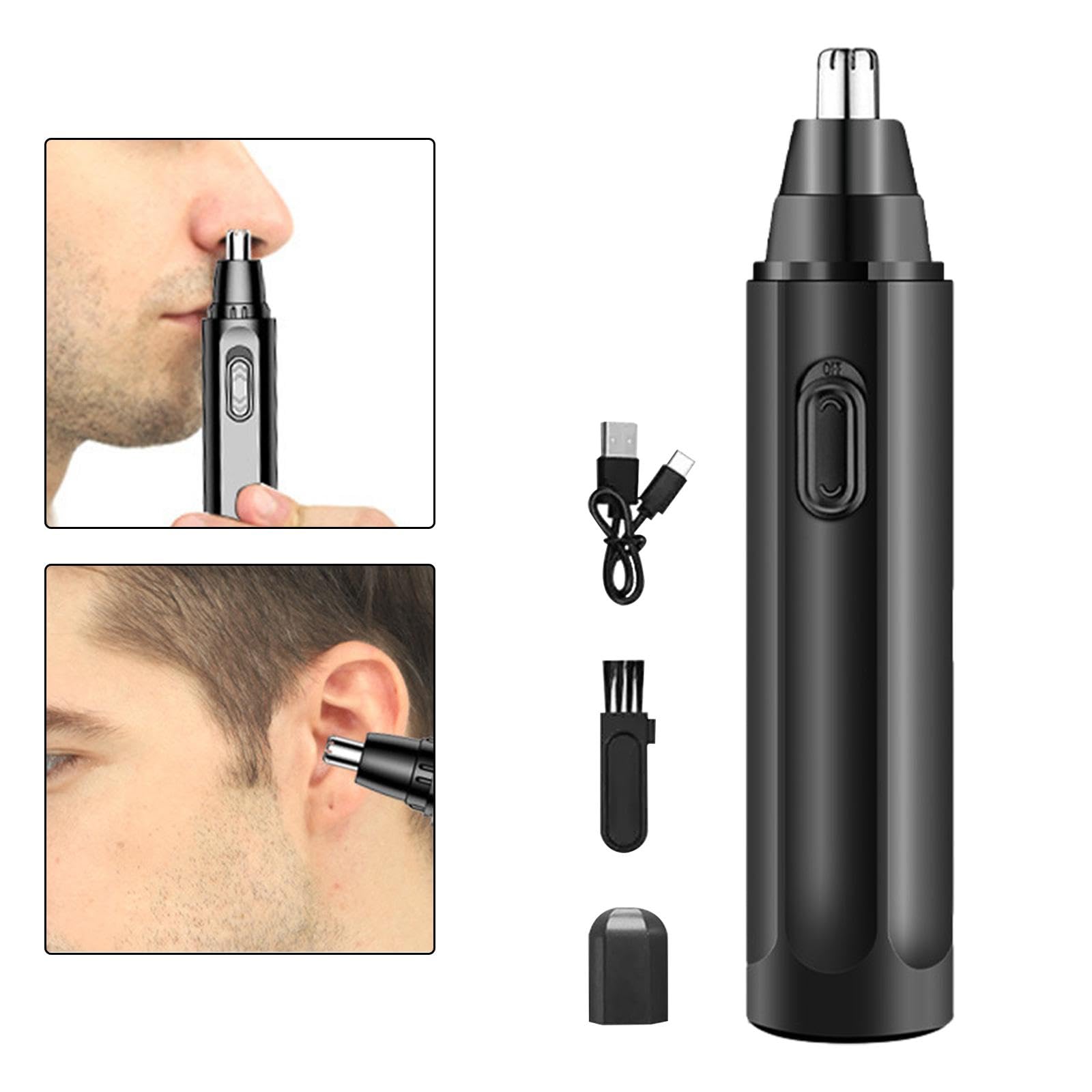 Electric Nose Hair Trimmer for Men & Women - Painless Rechargeable Eyebrow & Facial Hair Grooming Kit | Portable Personal Grooming Device for Travel, Home & Office Use