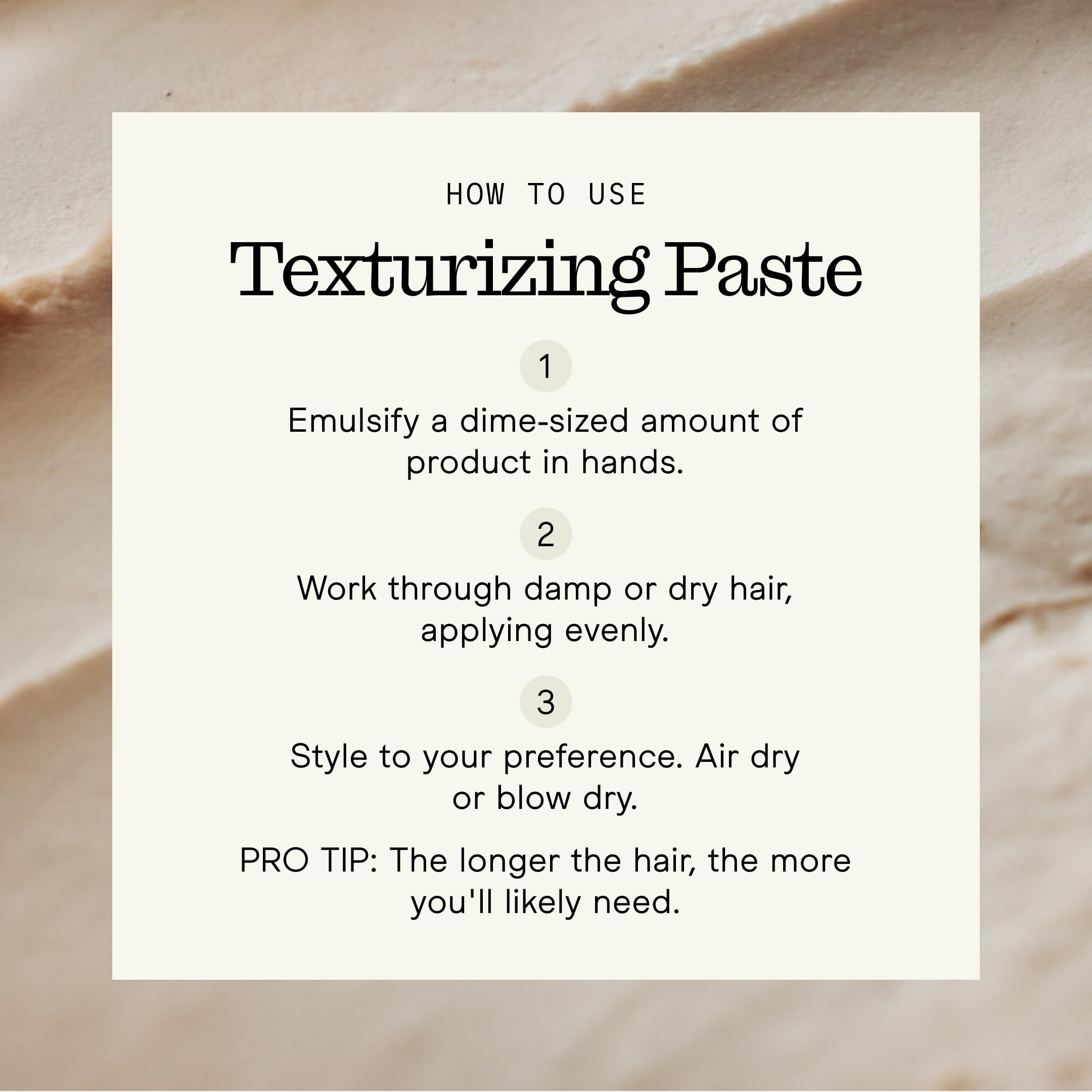 Firsthand Supply Texturizing Paste - Clean & Non-Toxic Hair Styling Product for Textured, Messy & Relaxed Hairstyles - 3oz (88ml) - Perfect for Beach Waves, Casual Looks & Everyday Hold