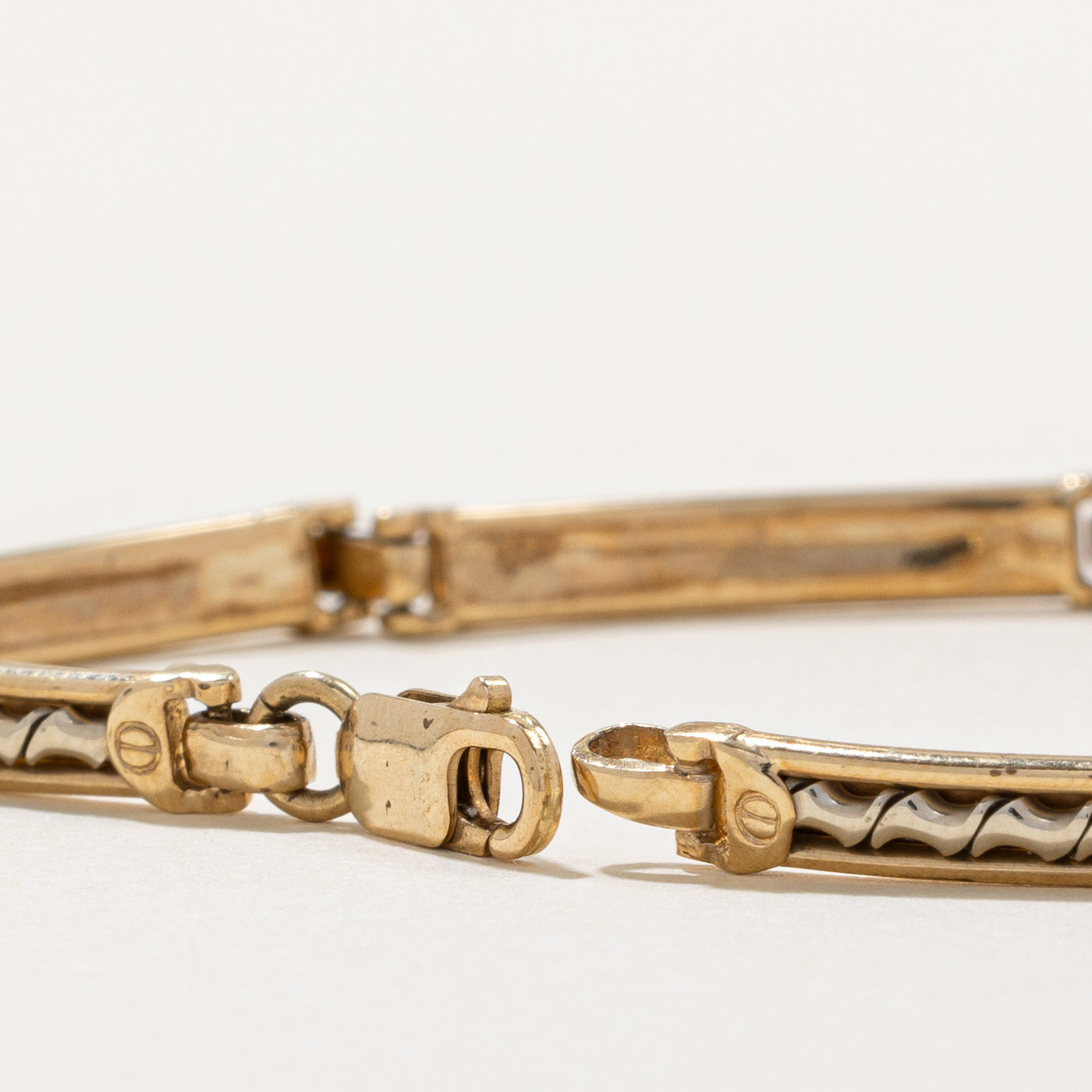 10k Two Tone Gold Bracelet for Women - Elegant Mardo Design | 7 Inch Adjustable | Perfect for Everyday Wear, Gifts & Special Occasions
