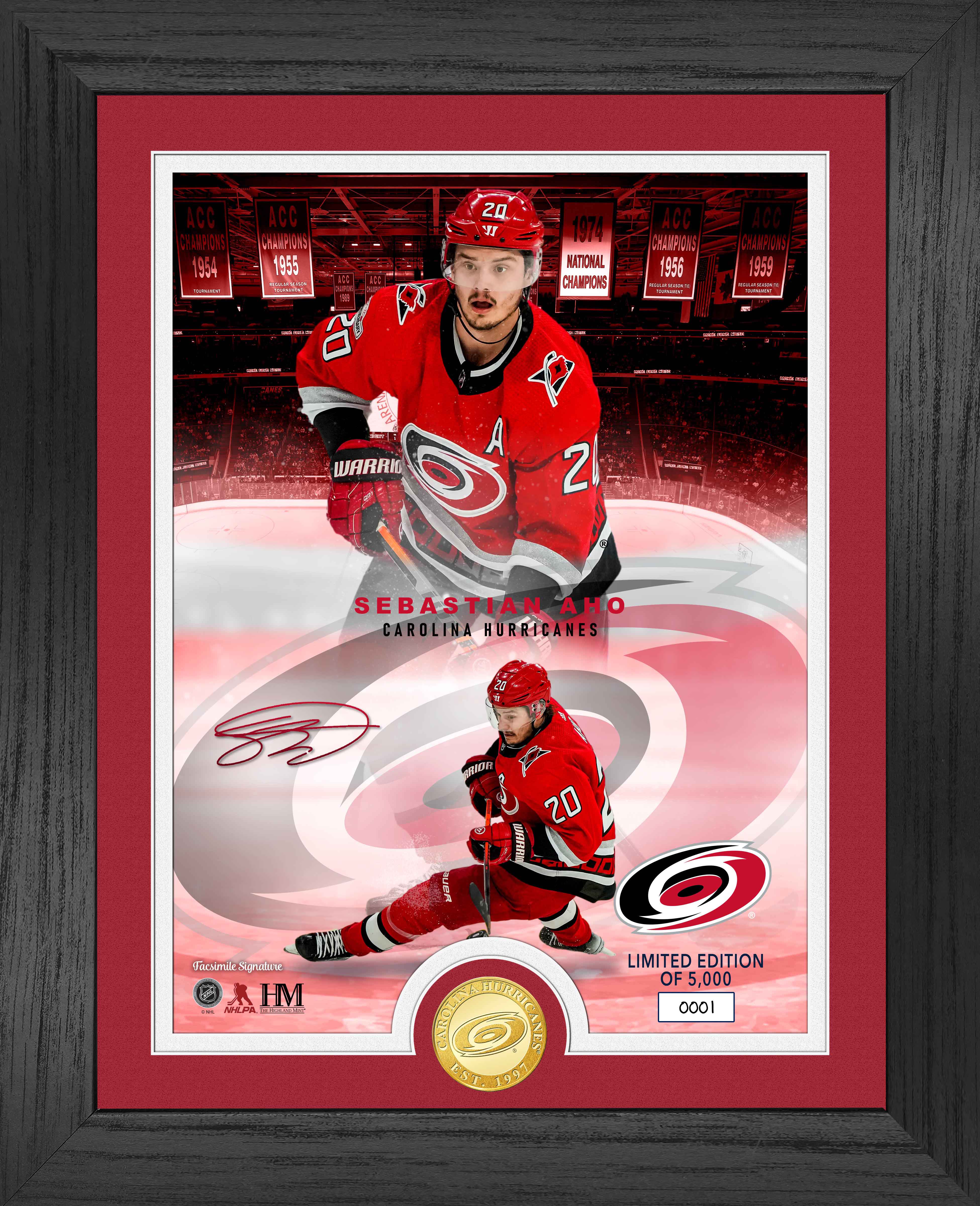 Sebastian Aho Legends Bronze Coin Photo Mint - Limited Edition Collectible Hockey Memorabilia for Fans & Gift Ideas - Perfect for Display, Sports Collections, and Hockey Enthusiast Gifts
