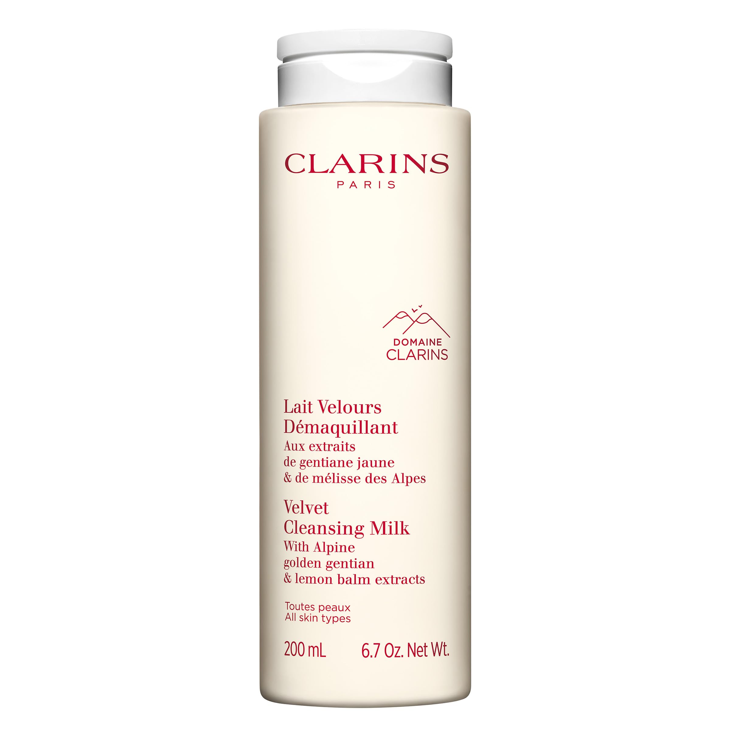 Clarins Velvet Cleansing Milk - Award-Winning Face Wash for All Skin Types | Deep Cleansing, Hydration & Skin Microbiome Balance | Dermatologist & Ophthalmologist Tested | Fragrance-Free, Colorant-Free | Perfect for Morning & Night Skincare Routine
