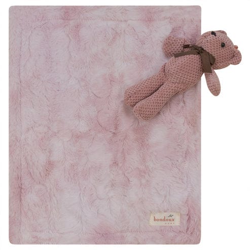 Bondoux Bebe Soft Fuzzy Security Blanket for Babies - Comforting Baby Blanket for Sleep, Travel & Nursery - Hypoallergenic Plush Blanket for Newborns & Toddlers