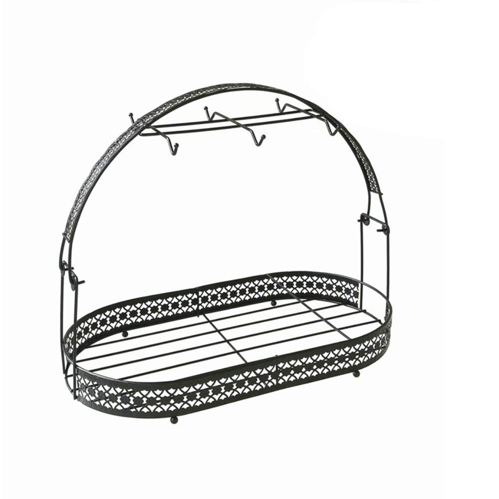 Premium Wrought Iron Coffee Cup Holder Stand - Mug Rack & Dish Organizer with Drainer - Countertop, Cabinet & Table Storage Drying Rack for Kitchen, Restaurant & Office Use (Black) - Perfect for Organizing Mugs, Cups & Dishes While Drying