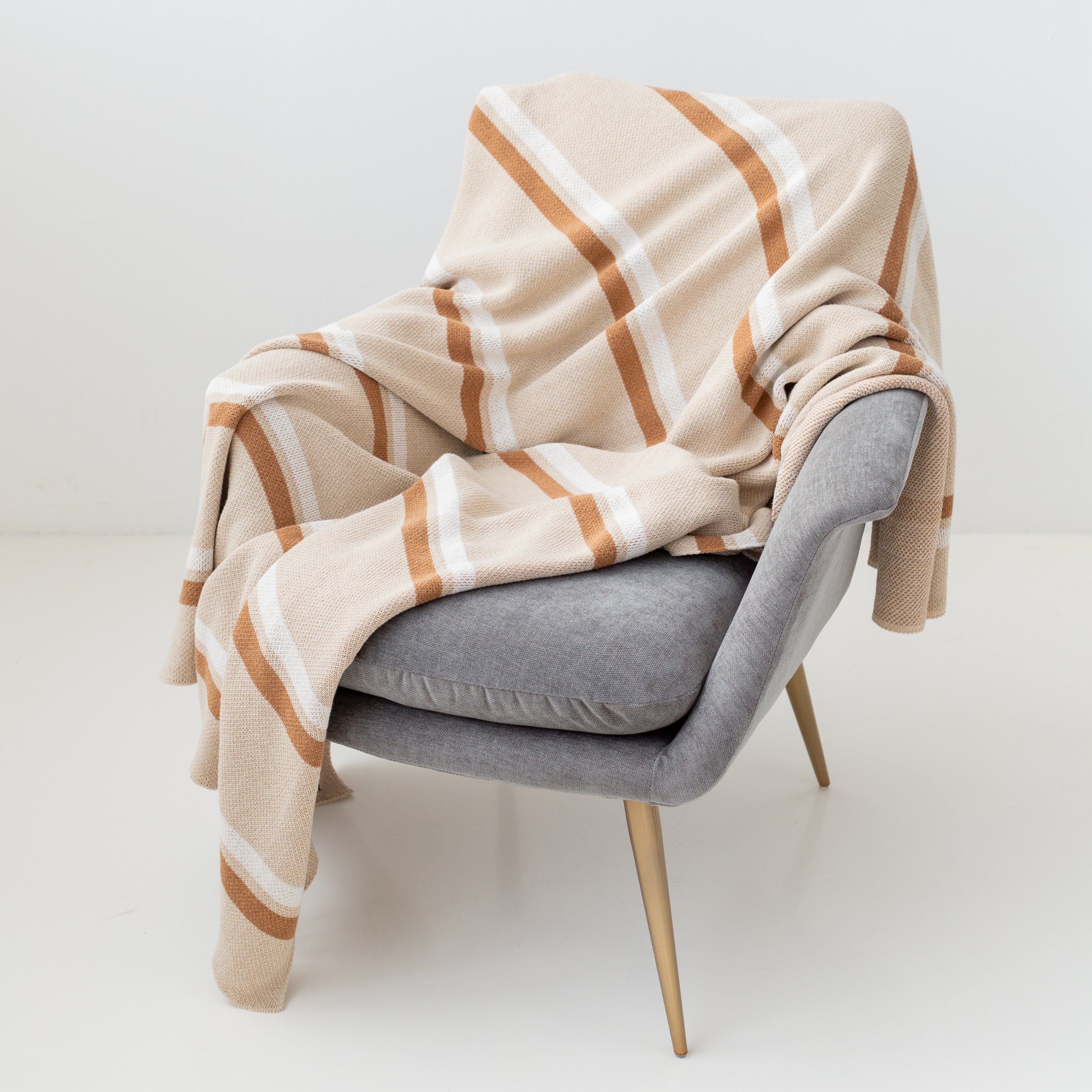 Premium 100% Natural Cotton Throw Blanket - Soft, Cozy & Breathable for Bed, Sofa & Outdoor Use