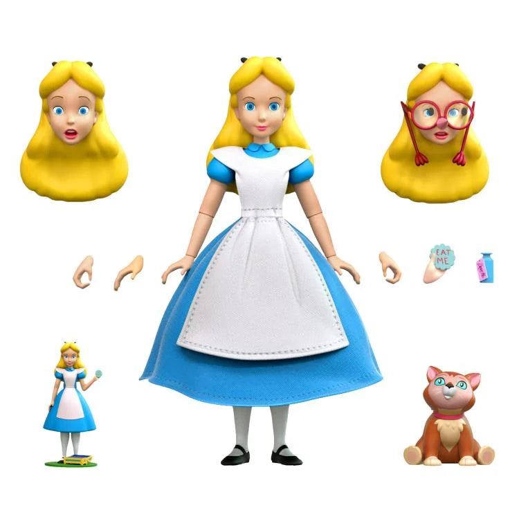 Disney Alice in Wonderland ULTIMATES! Alice Action Figure - Collectible Doll for Disney Fans, Gift for Kids & Adults, Perfect for Display & Play