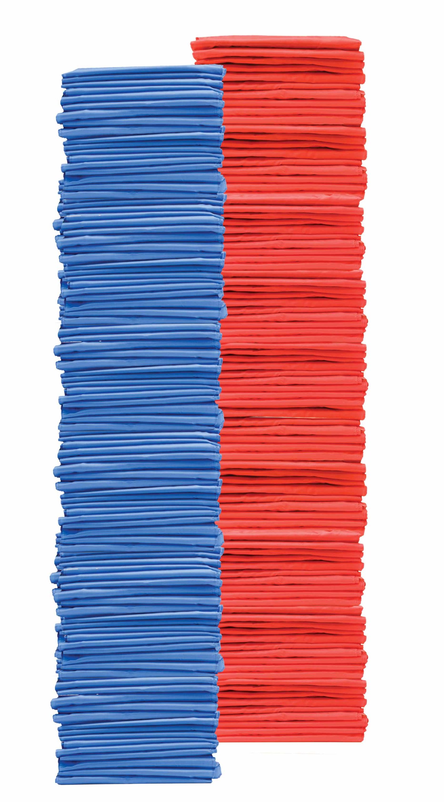 Adult Scrimmage Vests - 50 Blue & 50 Red Reversible Practice Jerseys for Soccer, Basketball, Football Team Training and PE Classes - Lightweight Mesh Sports Bibs for Men and Women
