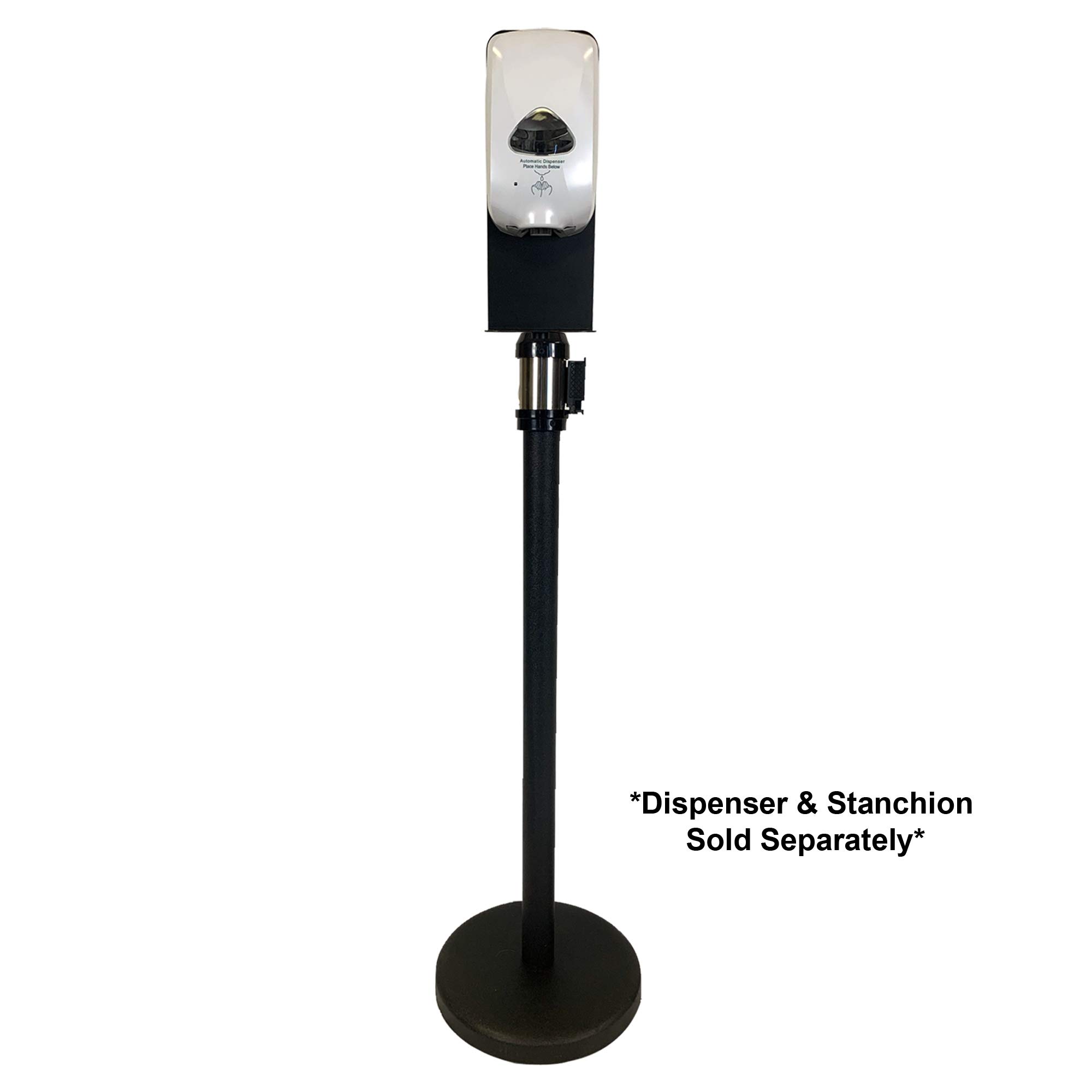 DBJ Crowd Control Stanchion Back Plate - Compatible with Hands-Free Dispenser | Durable Barrier Accessory for Queue Management in Retail, Events & Public Spaces