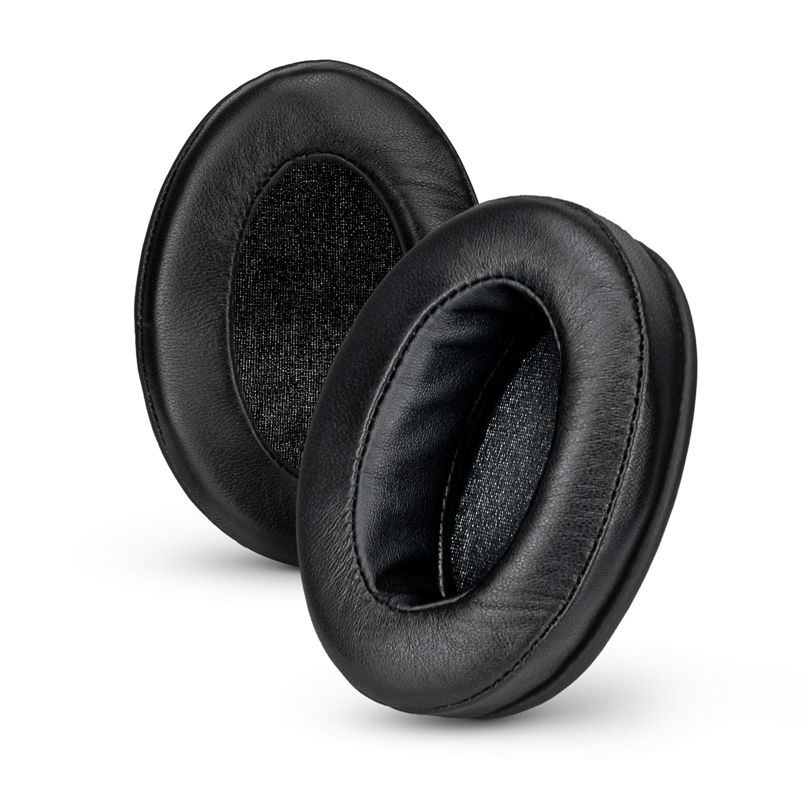 Brainwavz Sheepskin Leather Angled Memory Foam Earpads for Large Over-Ear Headphones - Compatible with AKG, HifiMan, Audio-Technica, Philips, Fostex - Enhanced Comfort for Gaming, Music & Studio Use