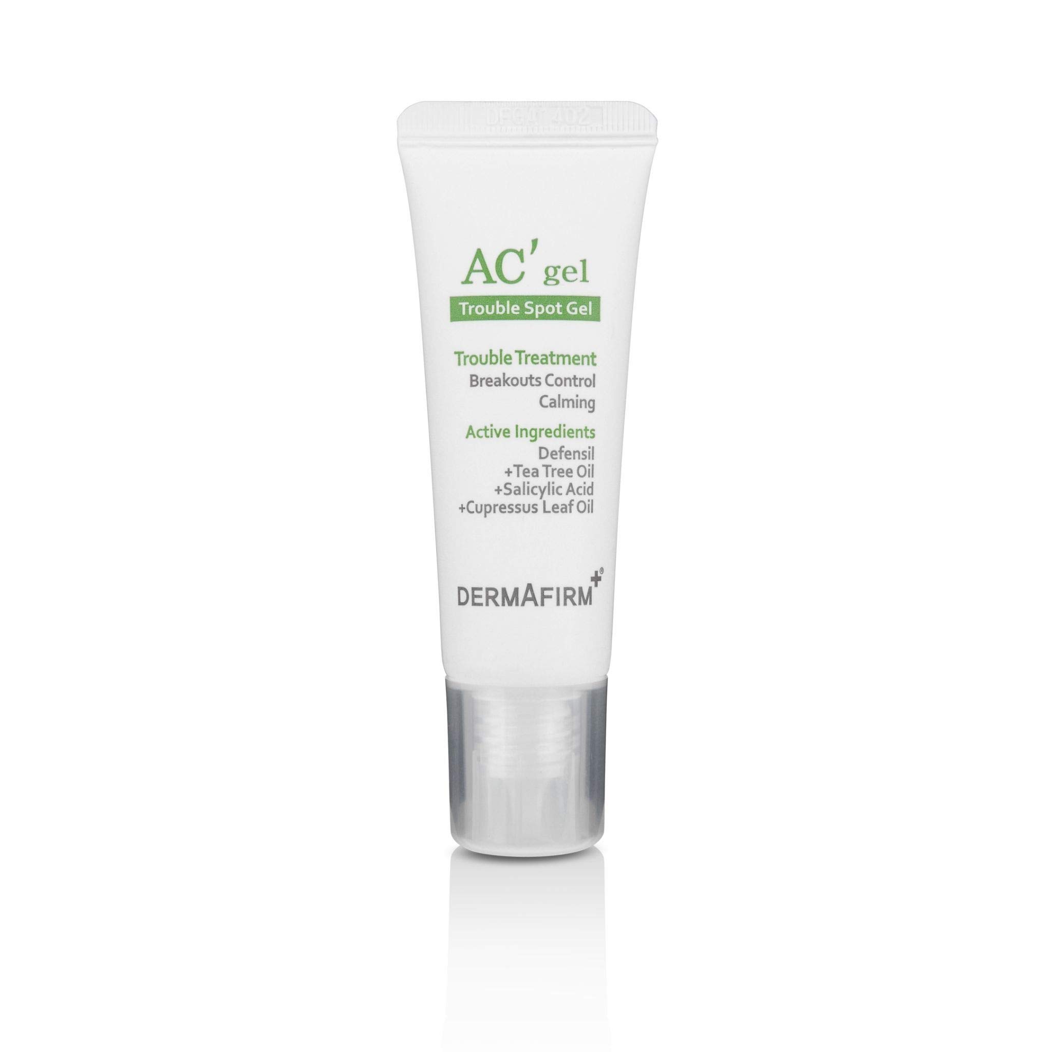 AC Gel Acne Spot Treatment with Defensil & Tea Tree Oil - 0.7oz/20g - Fast-Acting Pimple Cream for Face & Body - Clear Breakouts Overnight for Teens & Adults