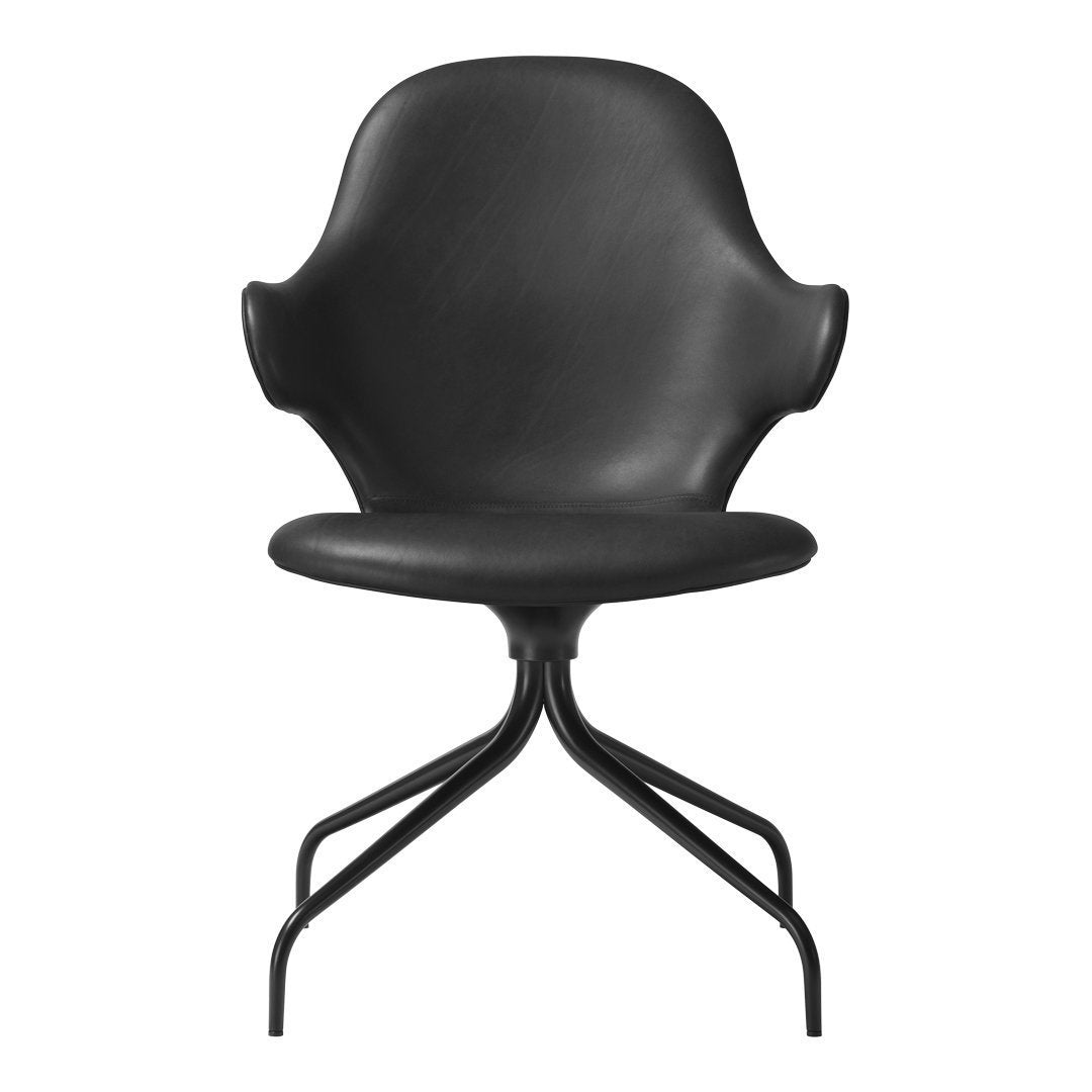 Hayon Catch Chair JH2 with Swivel Base by &Tradition - Modern Lounge Chair for Living Room, Office, or Reading Nook