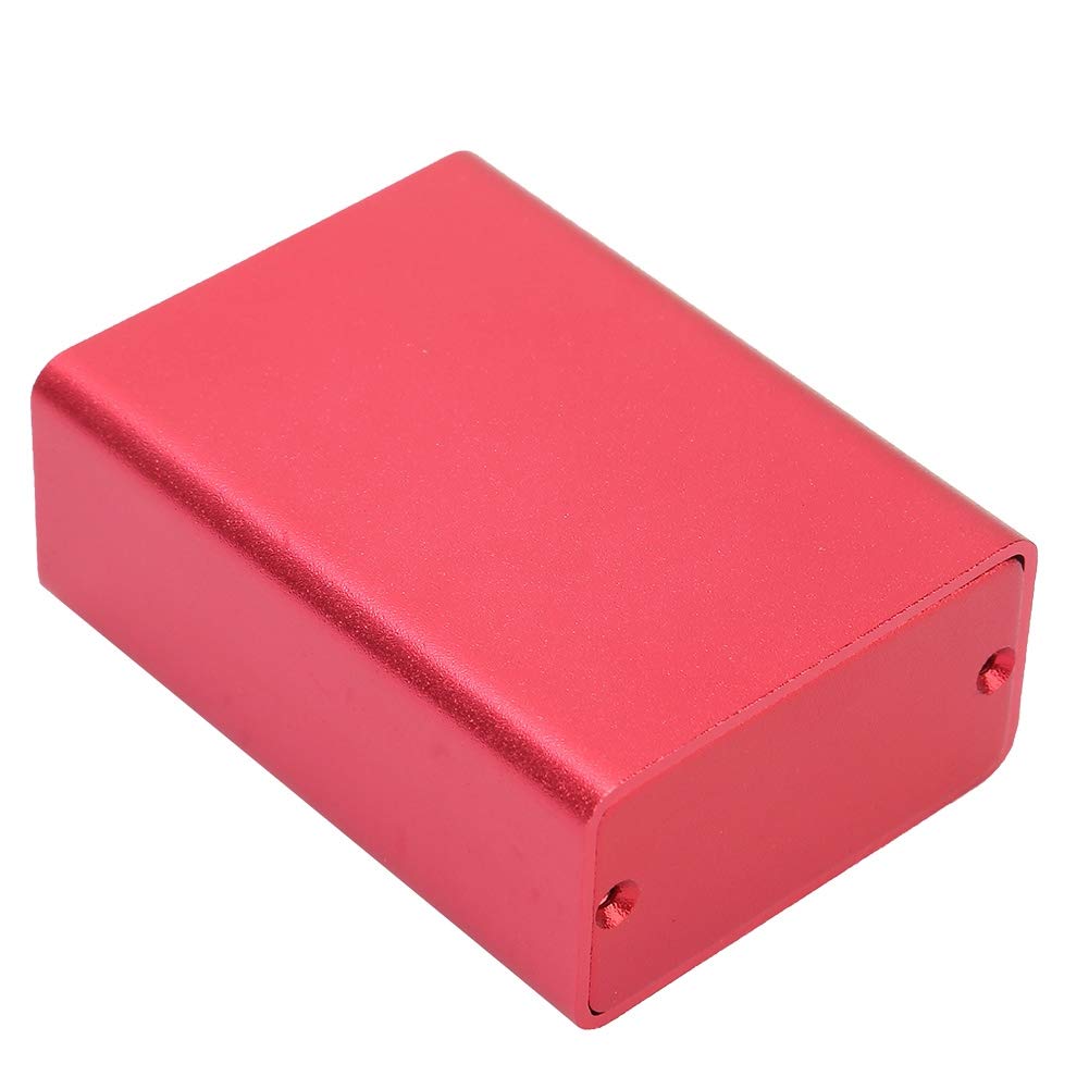 Aluminum Electronic Project Enclosure Case - DIY Circuit Board Cooling Box with Frosted Red Finish | Perfect for Instrument Protection & DIY Electronics Projects