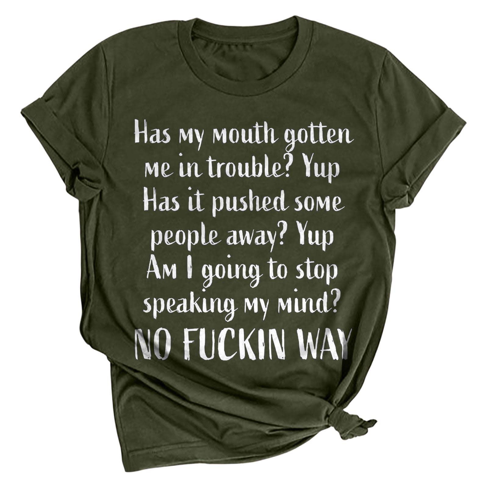 Funny Saying Women's T-Shirts - Cute Summer Short Sleeve Round Neck Tee with Letter Print | Perfect for Casual Outings, Beach Trips & Weekend Wear