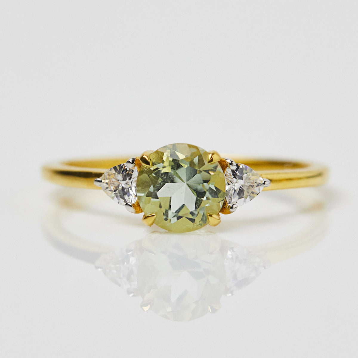 Green Amethyst Garden Party Eden Ring - Elegant Statement Jewelry for Women, Perfect for Weddings, Parties & Special Occasions