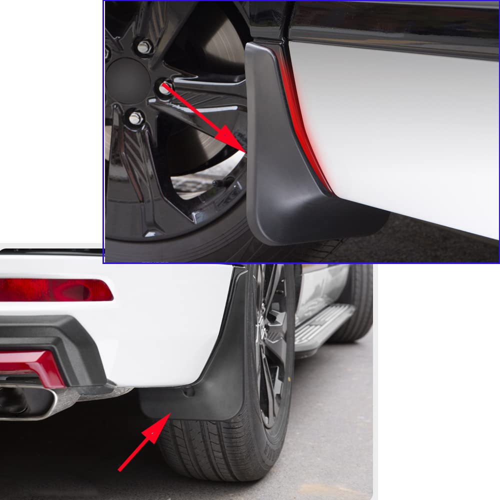 4Pcs Universal Car Mud Flaps Splash Guards - Heavy Duty Fender Mudguards Compatible with Toyota Tacoma 2022-2026 - Off-Road Protection & Style Upgrade (Perfect for Trucks, SUVs, All-Terrain Vehicles)