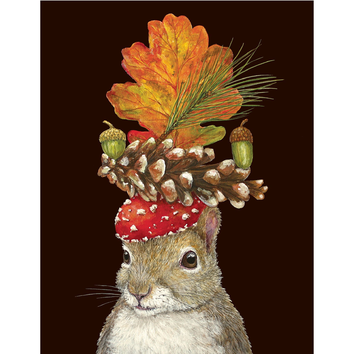 Autumn Squirrel Greeting Card - Cute Fall Themed Blank Note Cards for Thanksgiving, Halloween & Seasonal Gifts - Perfect for Autumn Celebrations, Home Decor & Scrapbooking