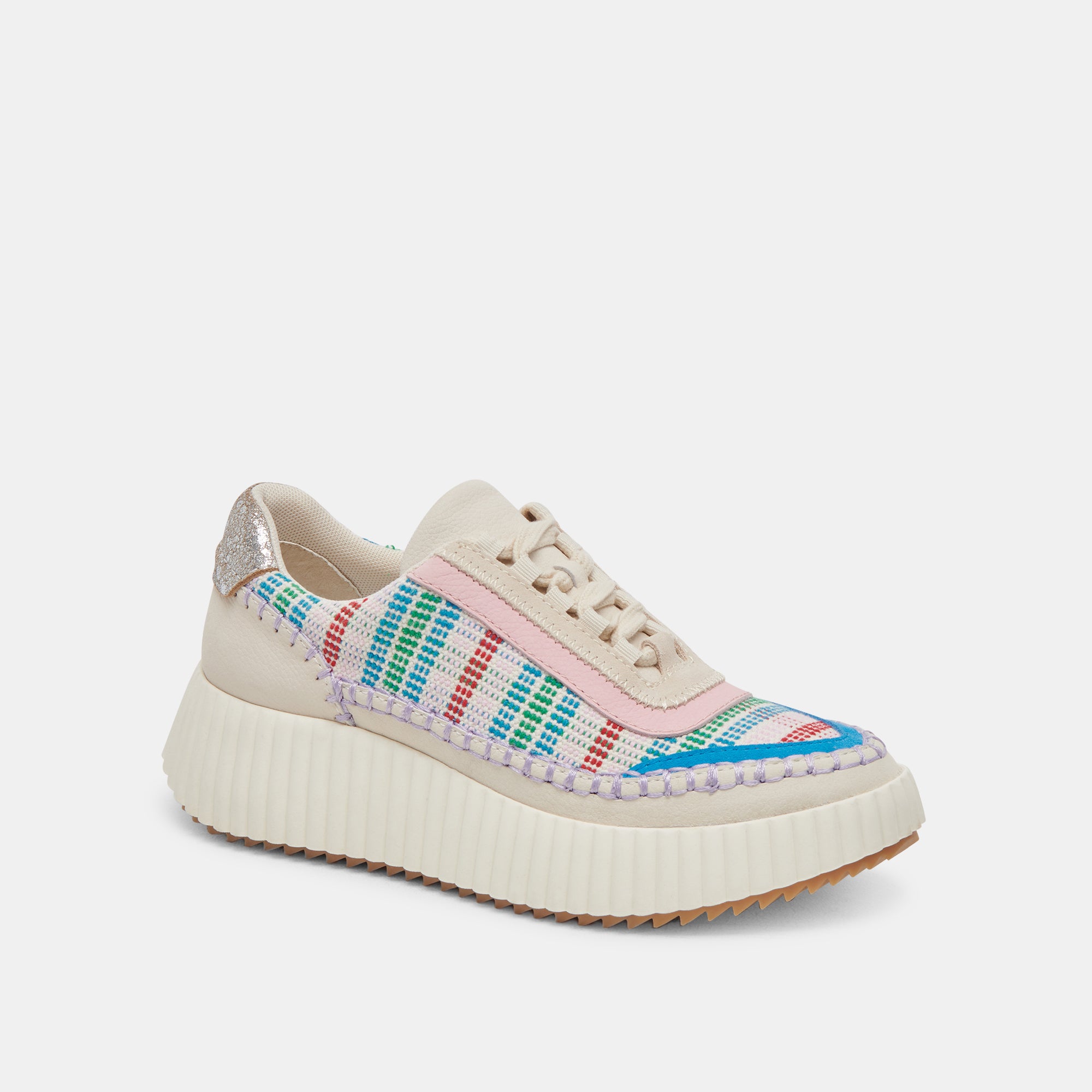 DOLEN Confetti Woven Sneakers - Women's Fashion Casual Shoes for Walking, Running & Everyday Wear | Trendy Comfortable Athletic Footwear for Gym, Workout & Street Style