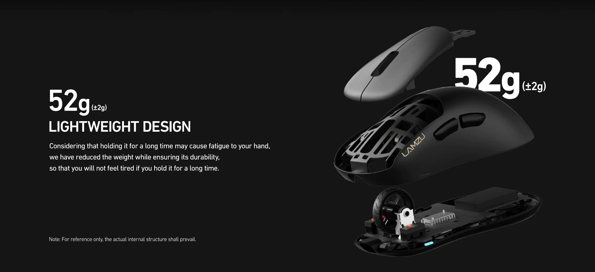Lamzu Thorn 4K Wireless Gaming Mouse - Black (4K Dongle Included) | Ergonomic Design for FPS, MOBA & MMO Gaming | Perfect for PC & Laptop Gamers