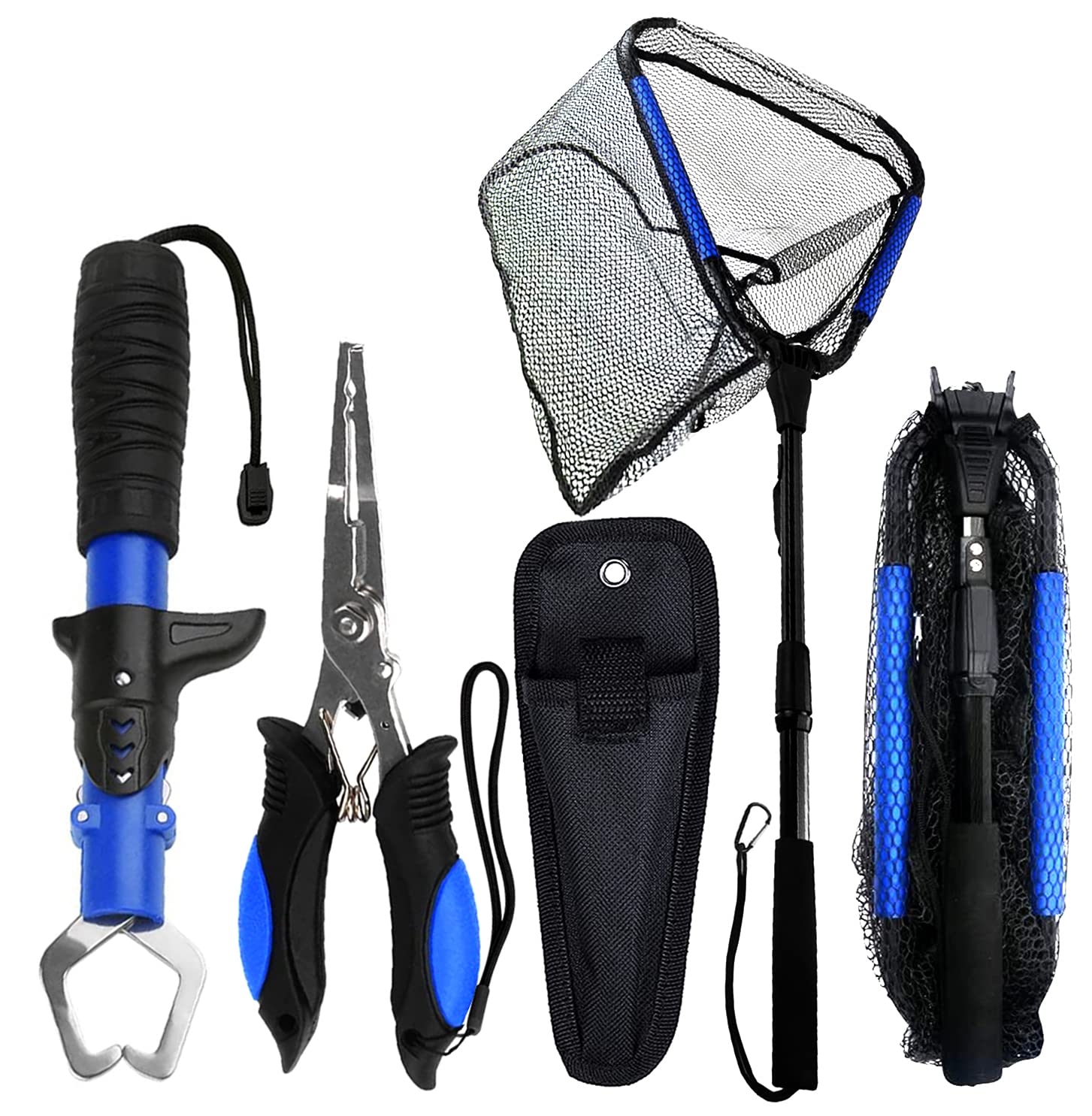 Foldable Telescopic Fishing Net with 7