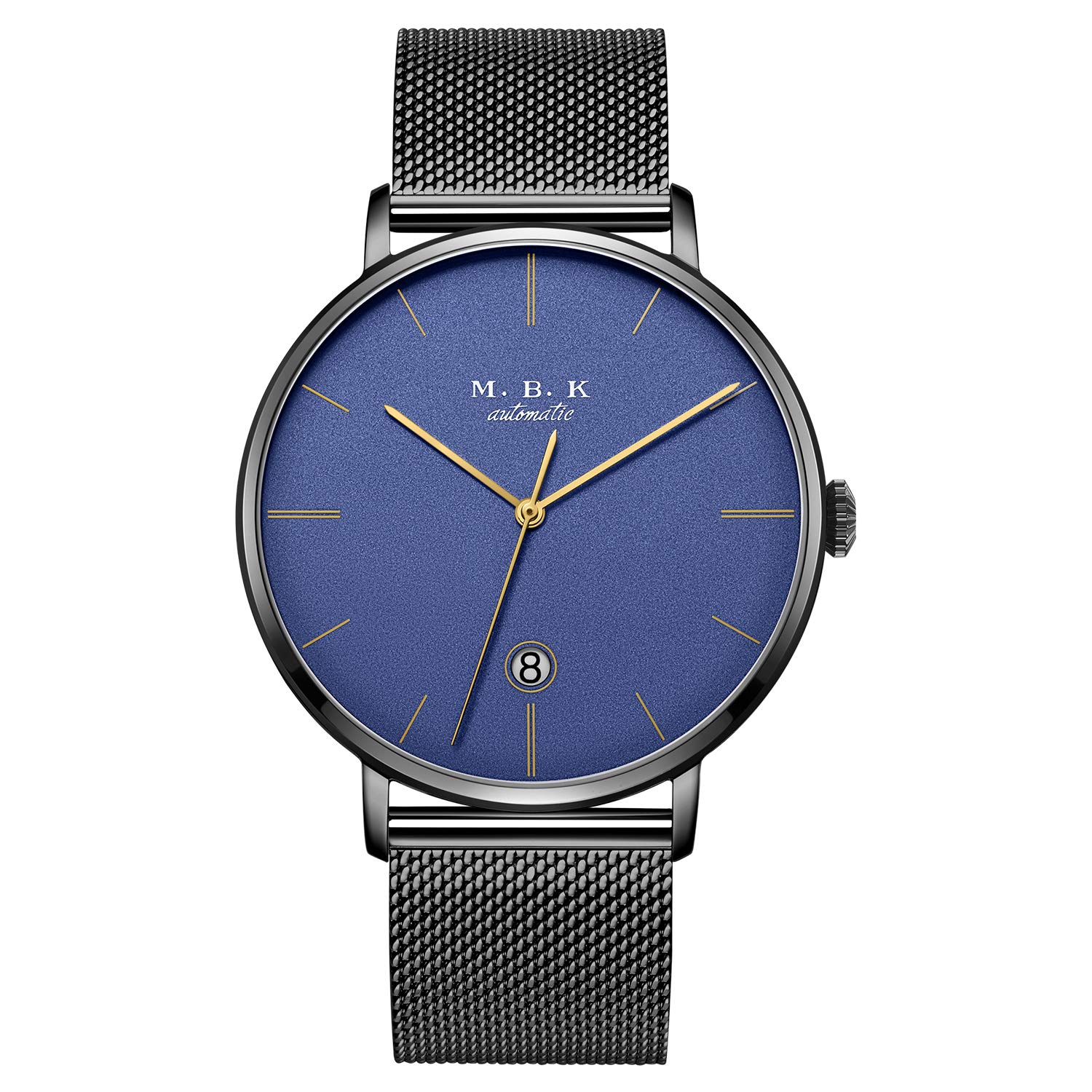 SONGDU MBK Men's Automatic Fashion Wrist Watch with Date Display & Stainless Steel Band - Perfect for Business, Casual Wear & Gift Giving