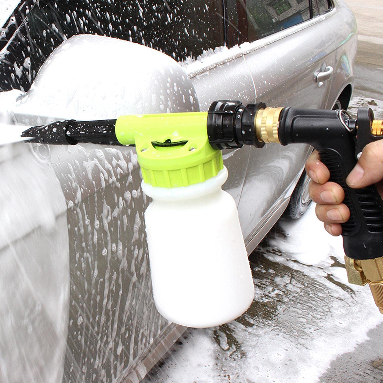 Naysku Car Wash Foam Sprayer with Detachable Large Capacity Tank - Foaming Pump Sprayer for Auto Detailing, Connects to Any Garden Hose - Perfect for Home Car Washing, Motorcycle & RV Cleaning