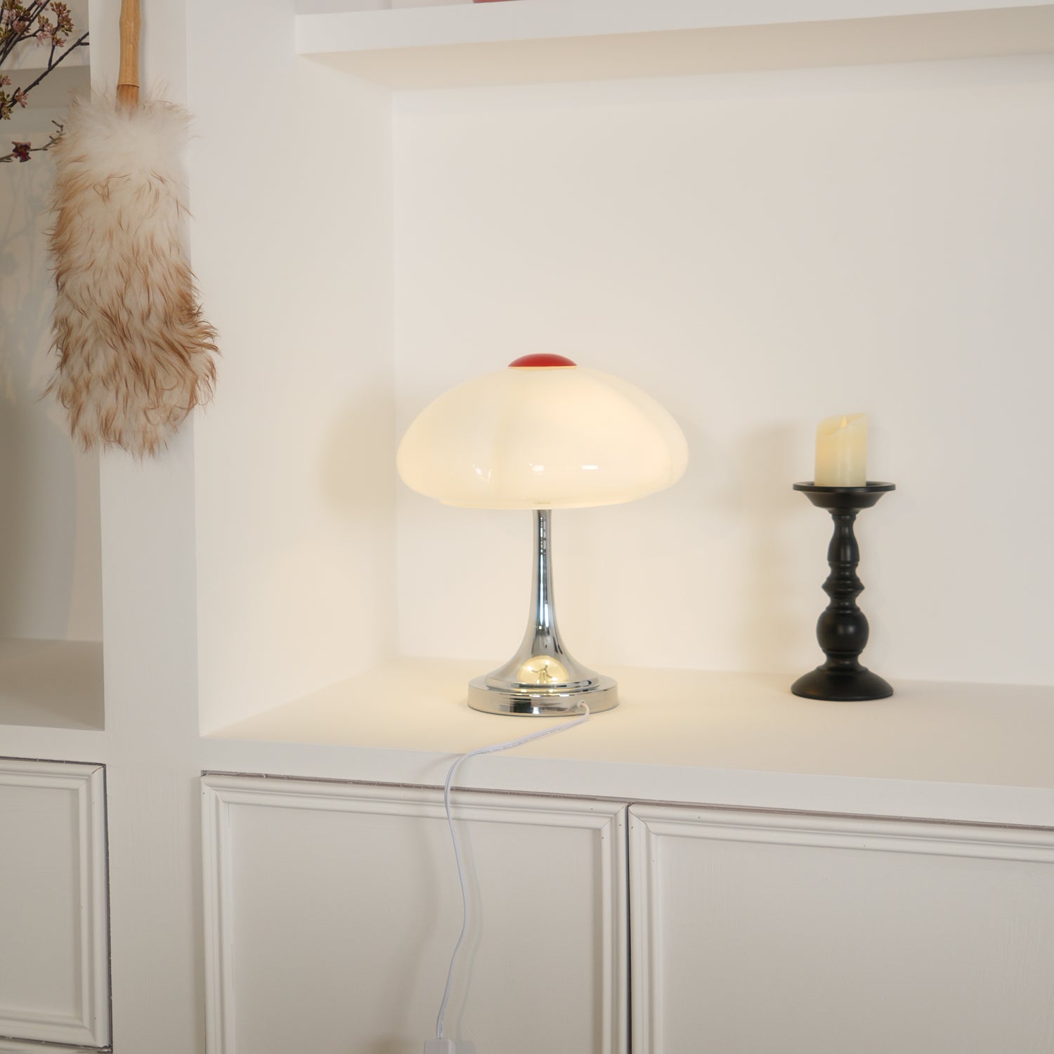 Elegant Flower Petal Table Lamp - Modern Bedside Night Light for Bedroom, Living Room & Office Decor - Soft Warm White LED Lighting for Relaxation & Ambience