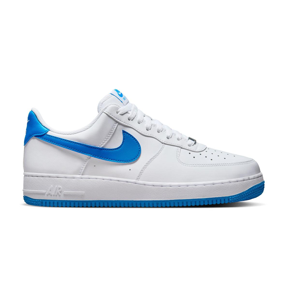 Nike Air Force 1 '07 Men's Sneakers - White/Photo Blue Retro Basketball Shoes for Casual Wear & Street Style