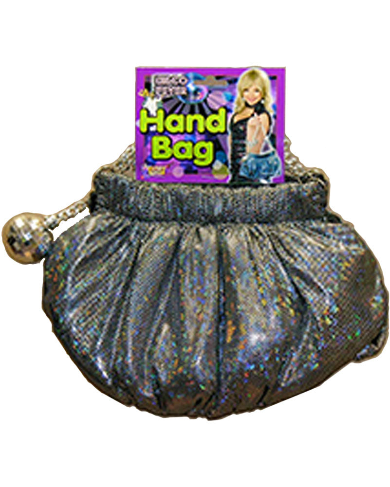 Vintage 70s Disco Handbag for Women - Retro Glitter Party Clutch - Perfect for Halloween, Costume Parties & Themed Events