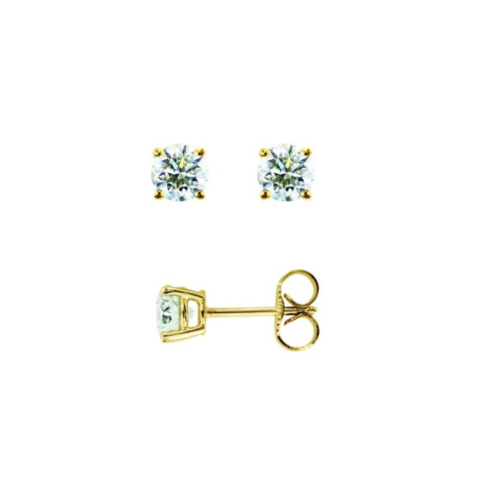 14K Gold .35ct J K/I1 I2 Round Diamond Stud Earrings for Women - Classic Elegant Jewelry Gift for Anniversary, Birthday & Special Occasions