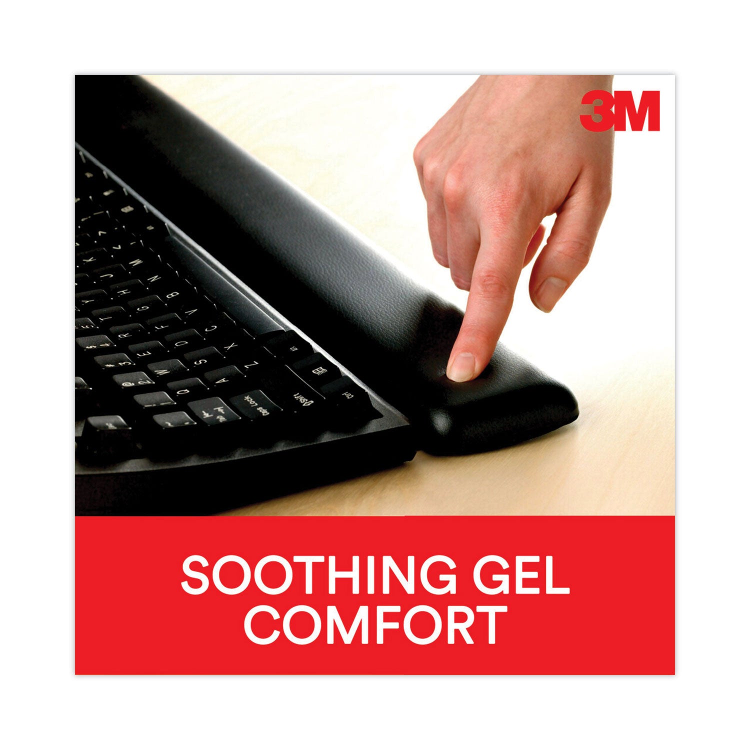 3M™ Antimicrobial Gel Large Keyboard Wrist Rest - 19