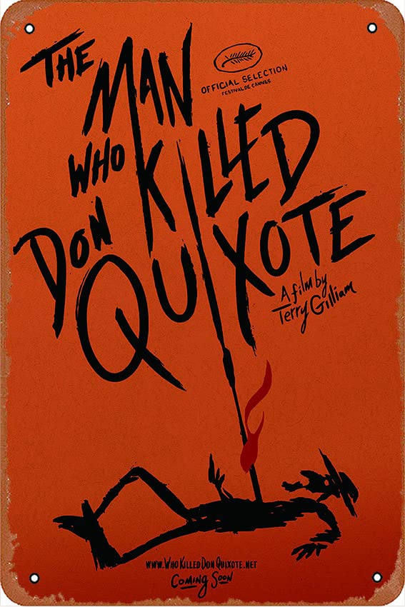 Vintage Metal Tin Sign - The Man Who Killed Don Quixote Film Poster, 12x8 Inch Retro Wall Art for Home, Bar, Cafe & Office Decor - Perfect for Movie Themed Rooms, Man Caves & Gift Ideas