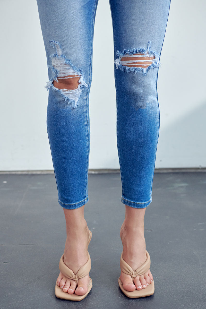 Serena High Rise Ankle Skinny Jeans for Women - Stretch Denim Pants, Slim Fit, Comfortable & Trendy - Perfect for Casual Outfits, Date Nights & Office Wear