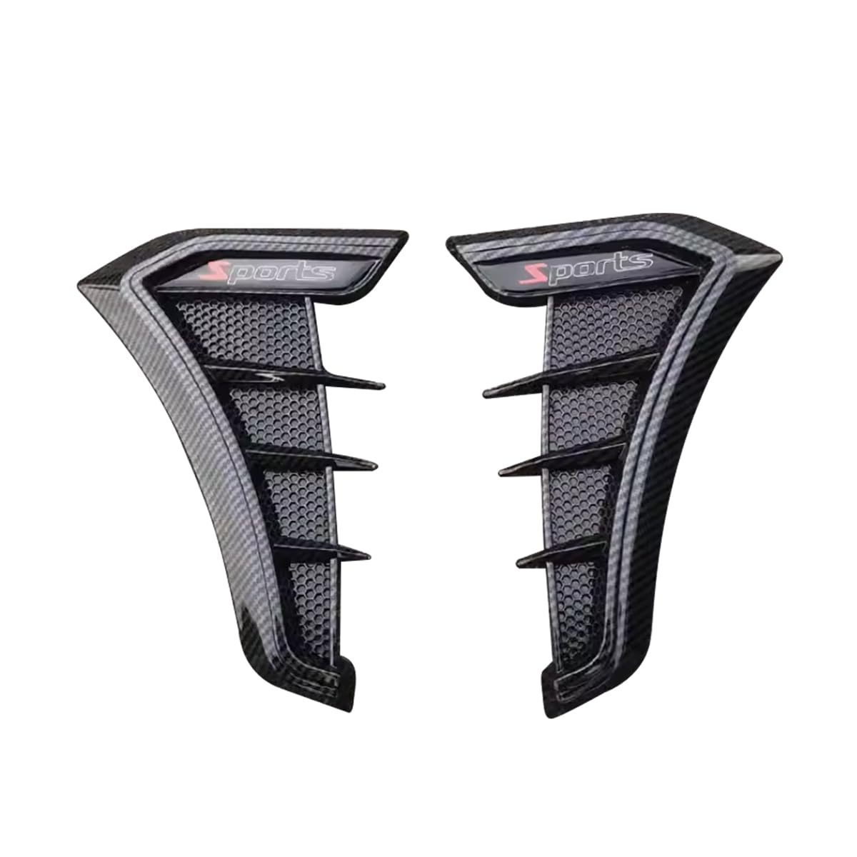 Carbon Fiber Style ABS Side Door Air Flow Fender Vent Outlet Cover Trim - Compatible with Nissan Rogue 2021-2023 (2PCS) | Durable Car Exterior Accessories for Enhanced Style & Aerodynamics