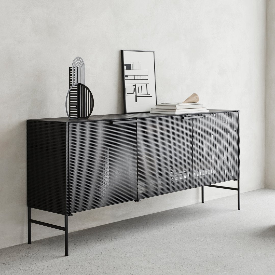 Kristina Dam Studio Grid Sideboard - Modern Scandinavian Storage Cabinet for Living Room, Dining Room & Home Office - Stylish & Functional Furniture for Small Spaces