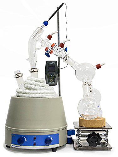 1L Short Path Distillation Kit - High Purity Essential Oil Extractor for Home & Lab Use | Glassware Chemistry Set for DIY Essential Oils, CBD, Herbal Extracts | Perfect for Aromatherapy & Scientific Research