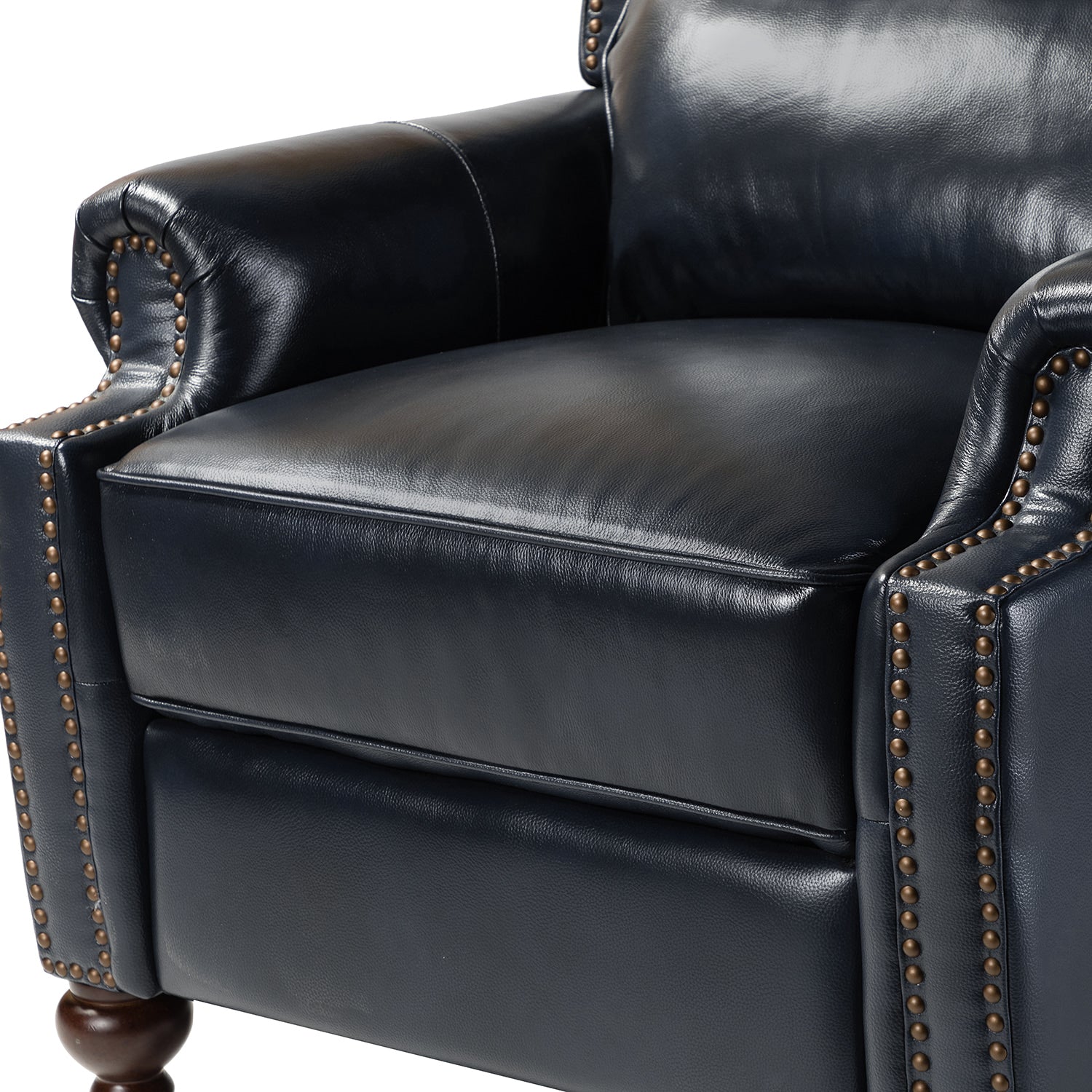 Mid Century Modern Genuine Leather Recliner Chair - Consuela Handcrafted Lounge Chair for Living Room, Office & Home Theater
