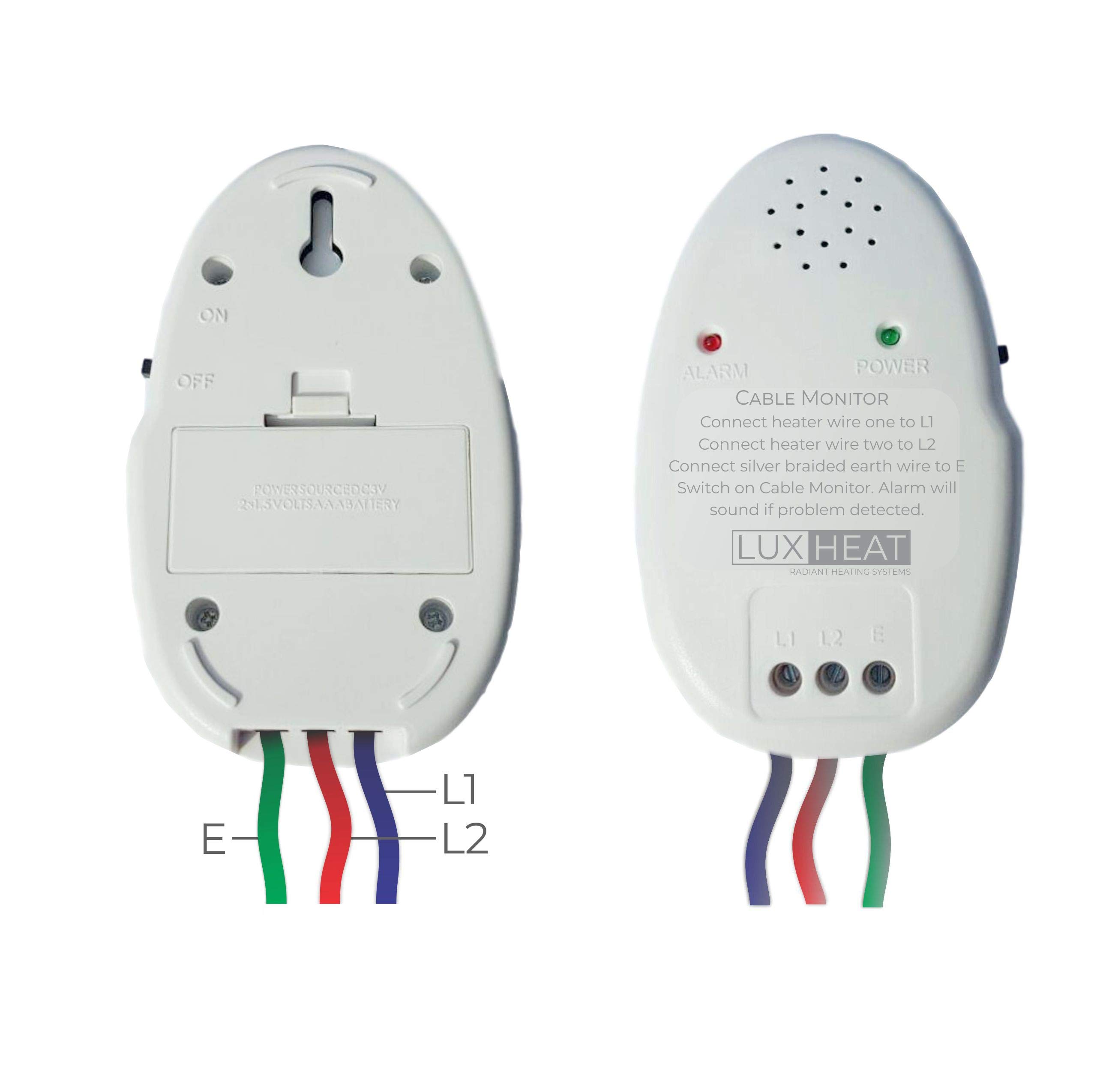 LuxHeat Electric Underfloor Heating Cable Monitor with Instant Alarm - Continuity & Insulation Tester for Radiant Floor Heat Installation - Compatible with All Floor Heating Systems - Perfect for Home Renovation & DIY Projects