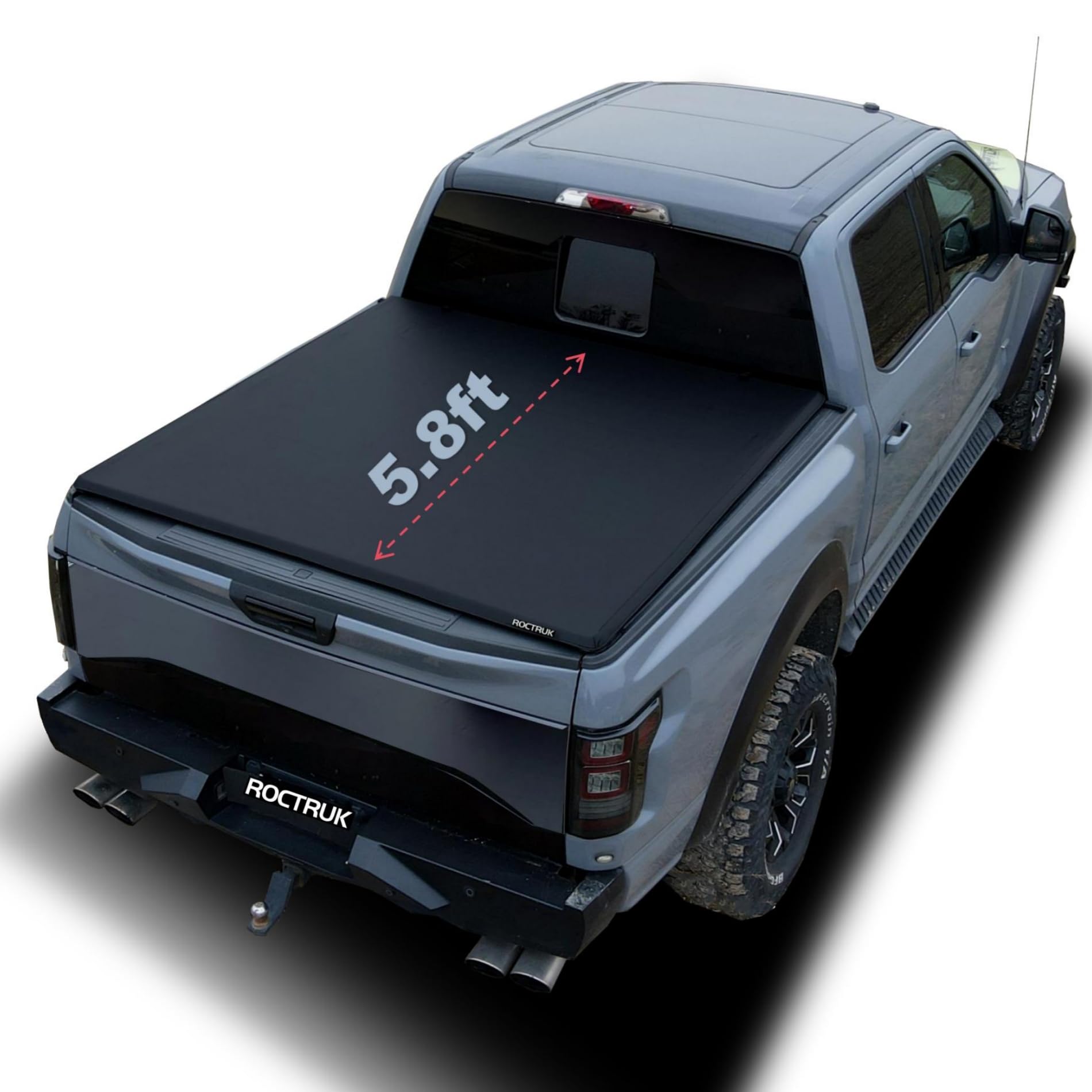 Premium Soft Roll Up Tonneau Cover for 2007-2025 Chevy Silverado & GMC Sierra 1500 5.8ft Bed | Fleetside Truck Bed Cover | Waterproof & Durable | Perfect for Camping, Road Trips & Hauling Gear
