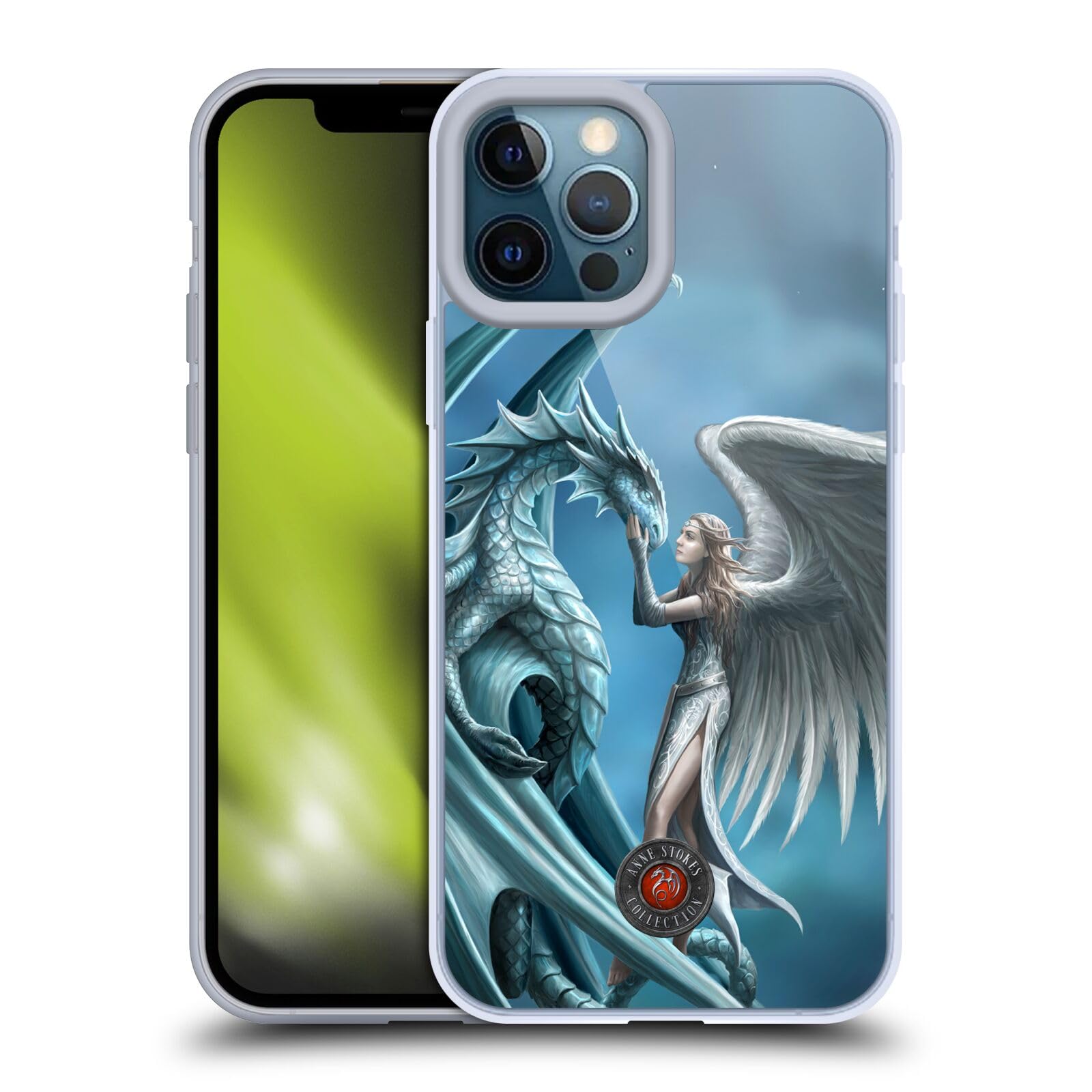 Officially Licensed Anne Stokes Silverback Dragon Friendship Soft Gel Case for Apple iPhone 12 Pro Max - Protective Phone Cover with Unique Art Design, Perfect for Fantasy Lovers & Gift Giving