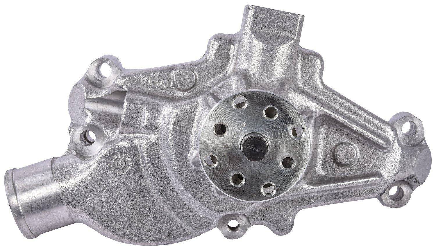 JEGS 51060 Premium Aluminum Water Pump for 1955-1972 Small Block Chevy (Short Water Pump) - High Performance Cooling Upgrade for Classic Chevy Engines - Perfect for Hot Rods, Restorations & Racing Applications