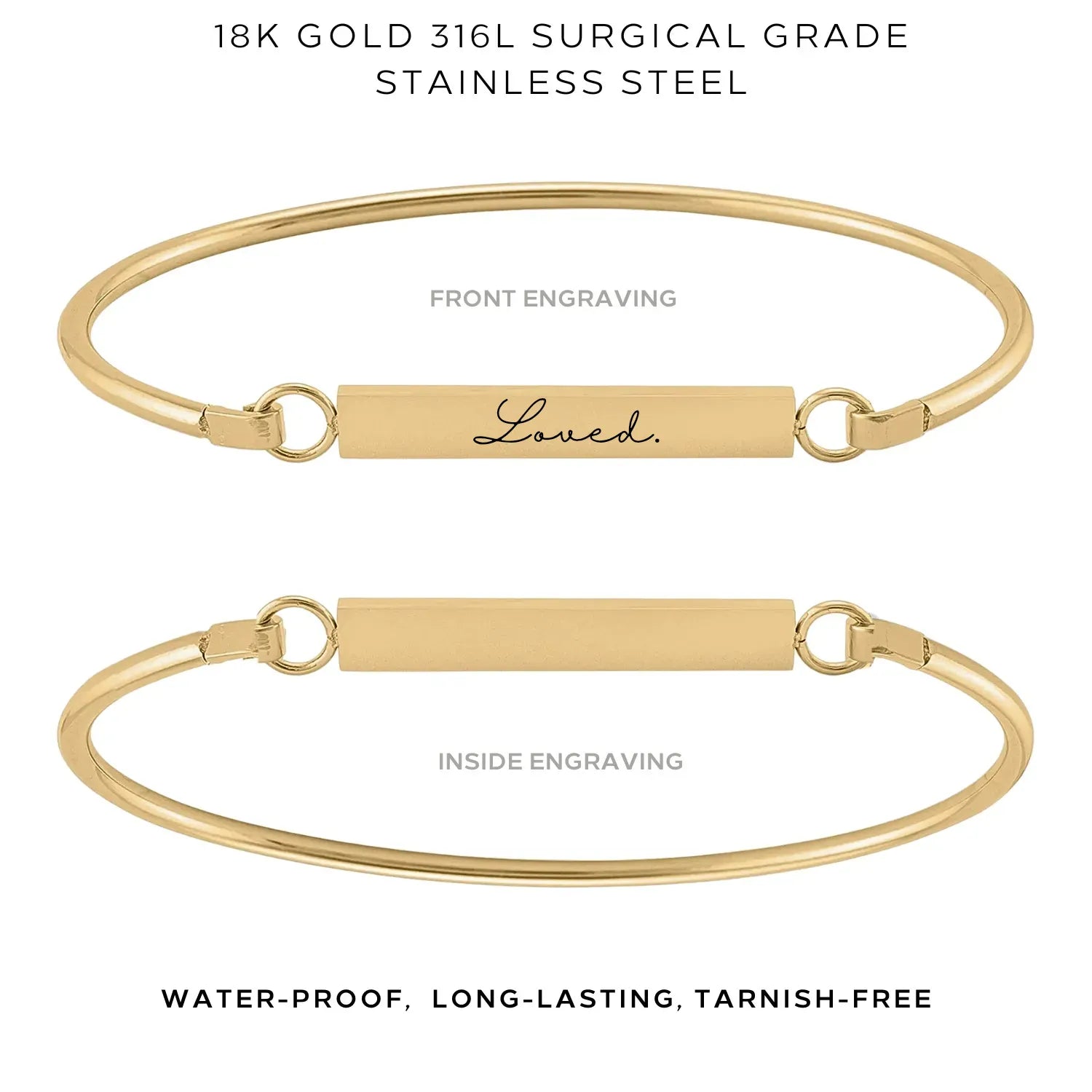 Elegant 'My Story' Bangle Bracelet - Personalized Jewelry Gift for Women - $38.00 - Perfect for Anniversaries, Birthdays & Special Occasions