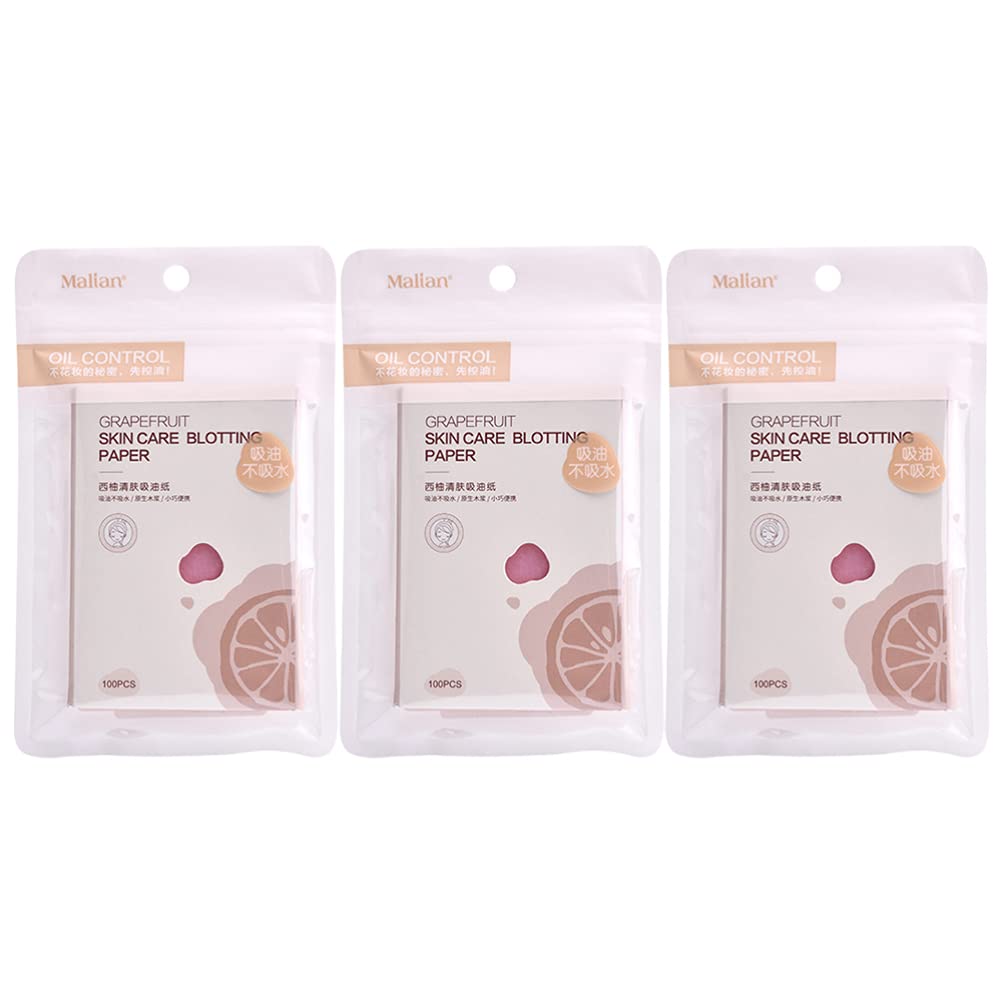Oil Absorbing Facial Blotting Papers - 3 Pack Scented Oil Control Sheets for Oily Skin | Perfect for Makeup Touch-Ups & Shine-Free Look All Day
