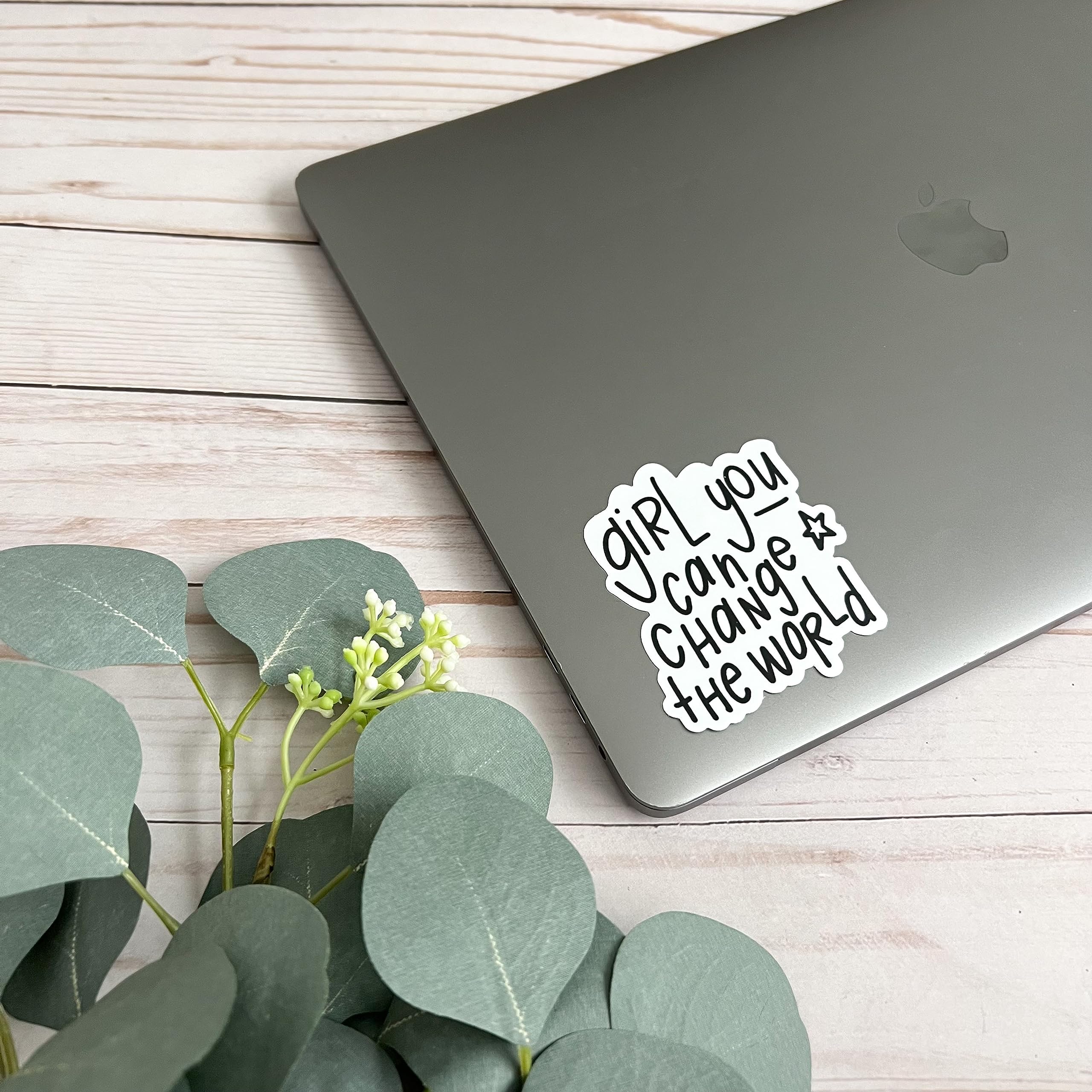 Empowering Mental Health Stickers for Girls - Change the World