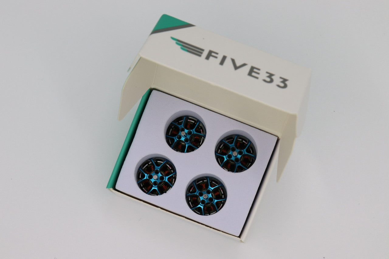 Five33 TinyTurners 1404 4533KV Brushless Motors - Set of 4 for FPV Drone Racing and DIY RC Projects - High Performance Mini Motors for Quadcopters and Aerial Photography Drones