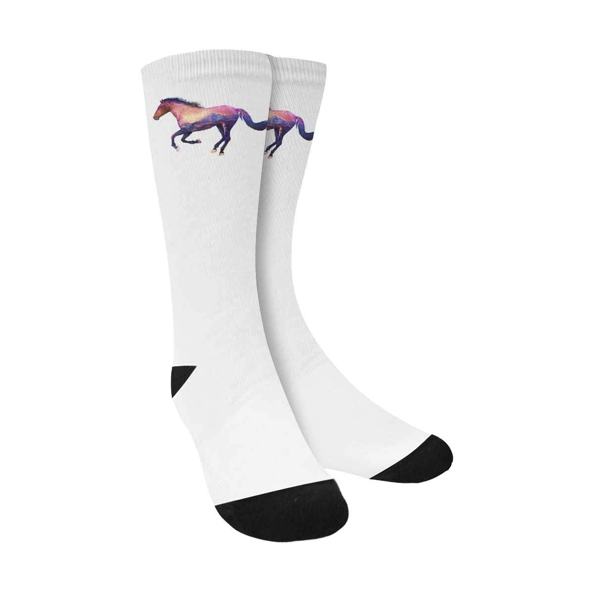 InterestPrint Beach View Animal Landscape Crew Socks - Breathable Athletic Socks for Men & Women - Perfect for Running, Hiking & Casual Wear