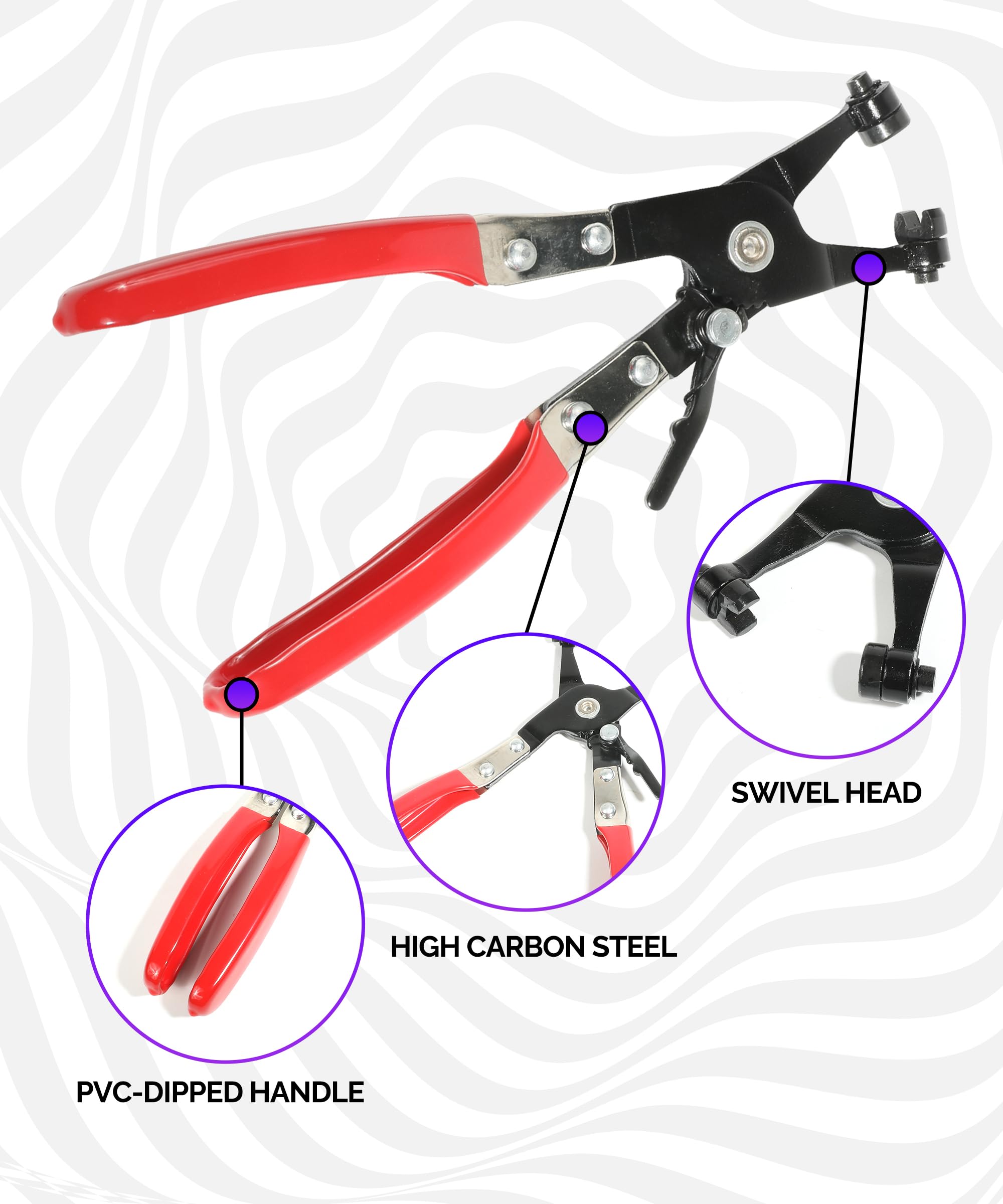 RACOONA Hose Clamp Pliers - Auto Repair Tool for Mechanics & DIY