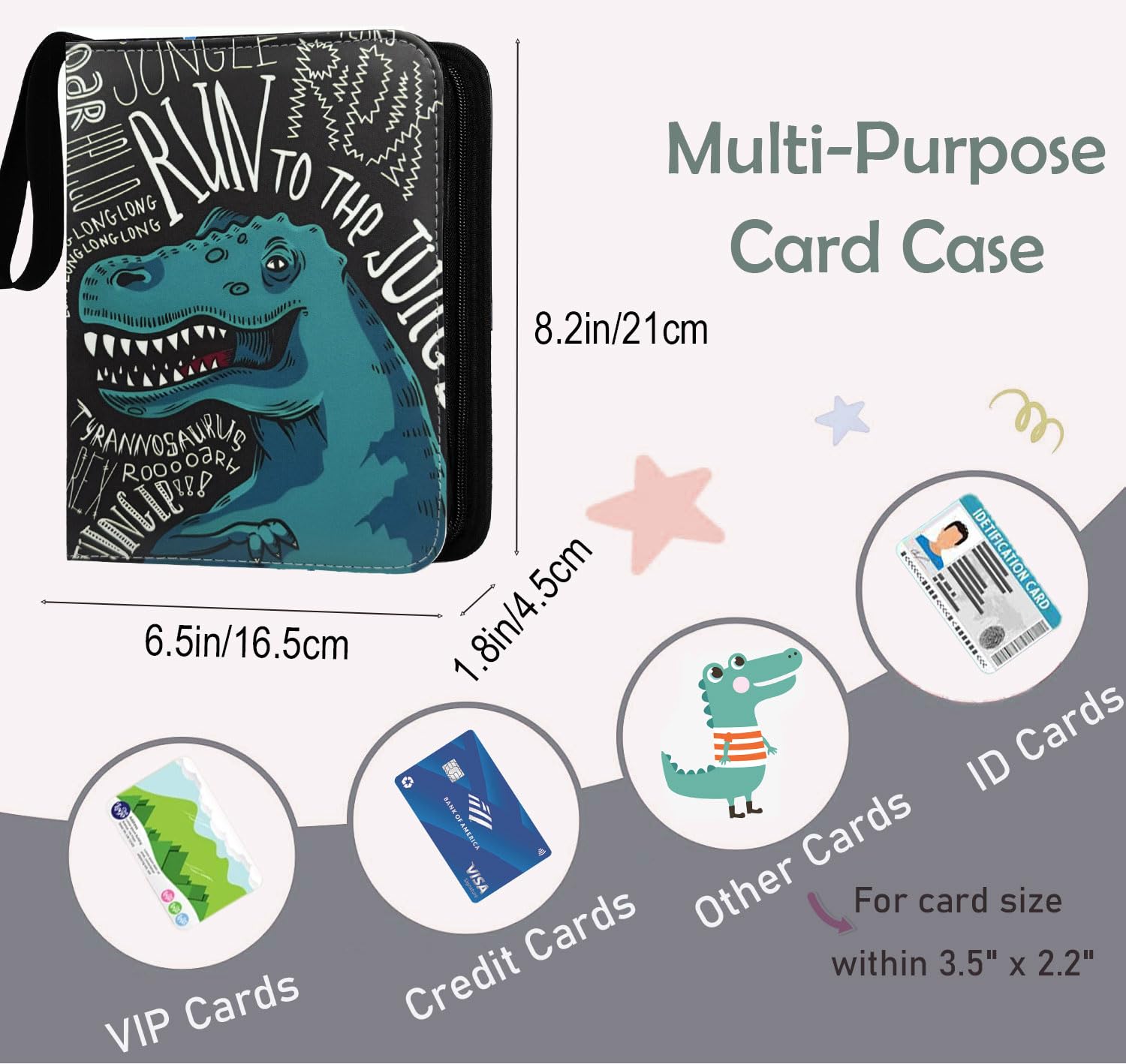 Yoto Card Holder - 120 Cards Capacity Zippered Organizer Case for Yoto Player & Yoto Mini | Durable Black Card Binder | Perfect for Kids' Audio Learning & Travel Storage